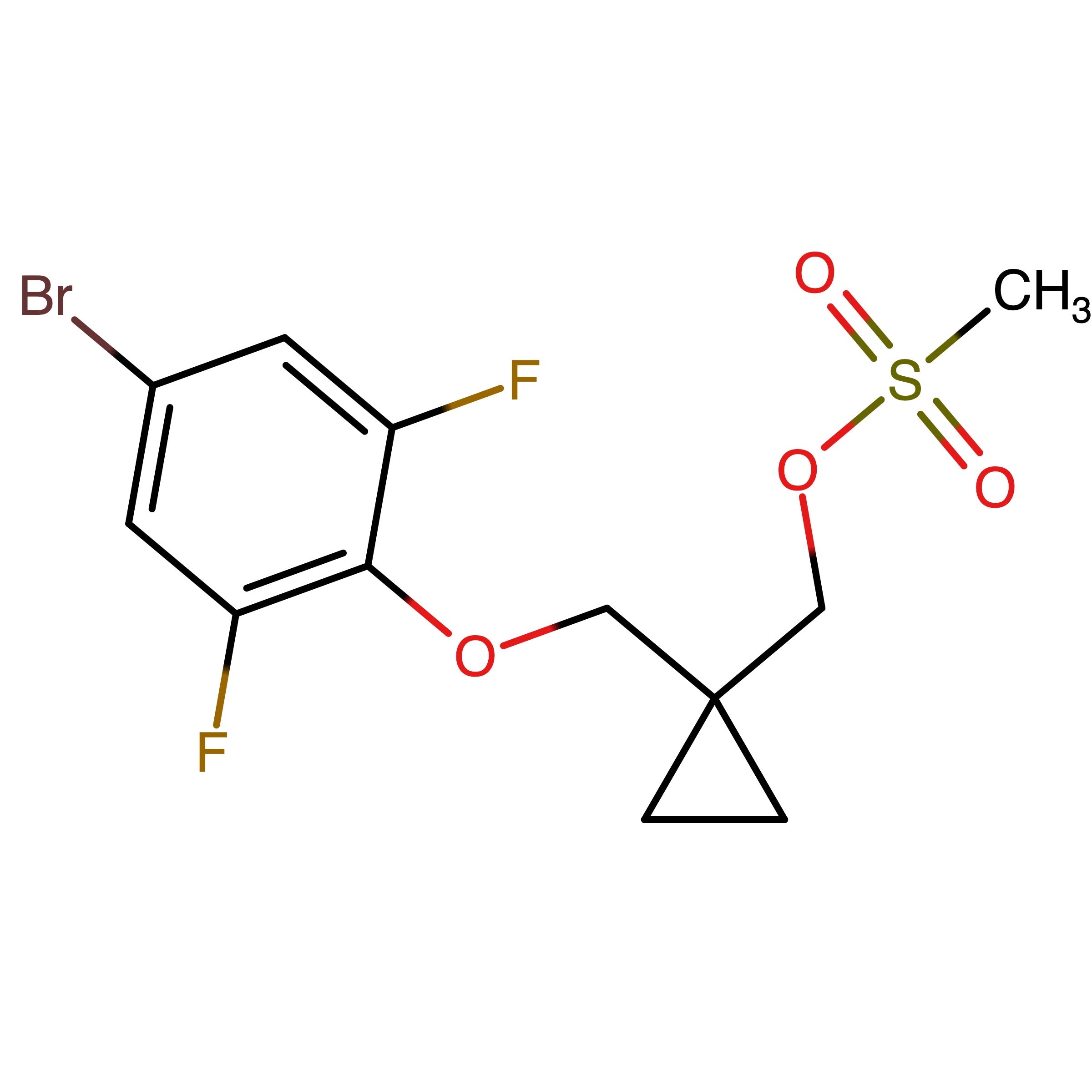 CAS RN 1643456-95-4 | [1-[(4-Bromo-2,6-difluorophenoxy)methyl]cyclopropyl]methyl methanesulfonate