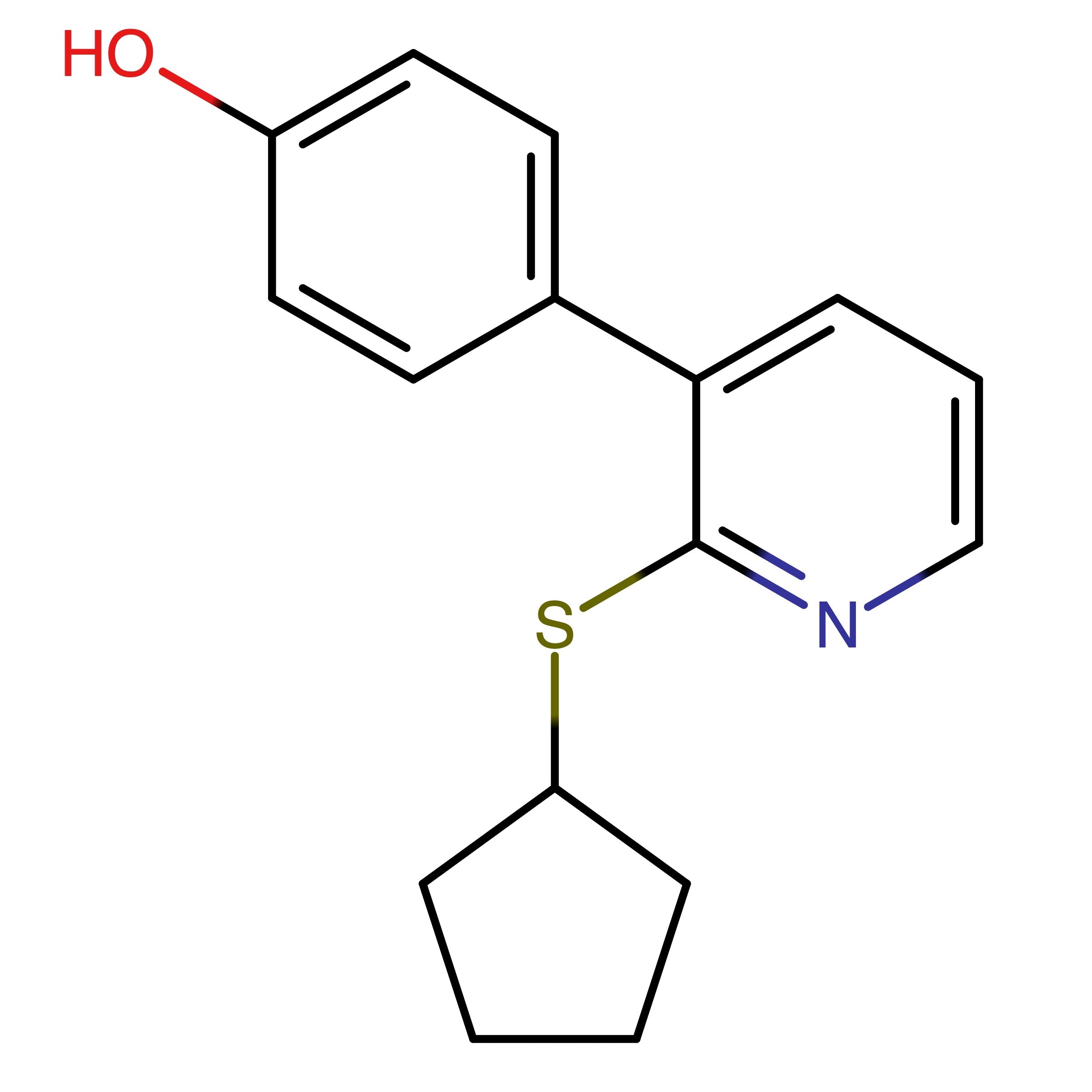 CAS RN 1643457-03-7 | 4-(2-Cyclopentylsulfanyl-pyridine-3-yl)-phenol