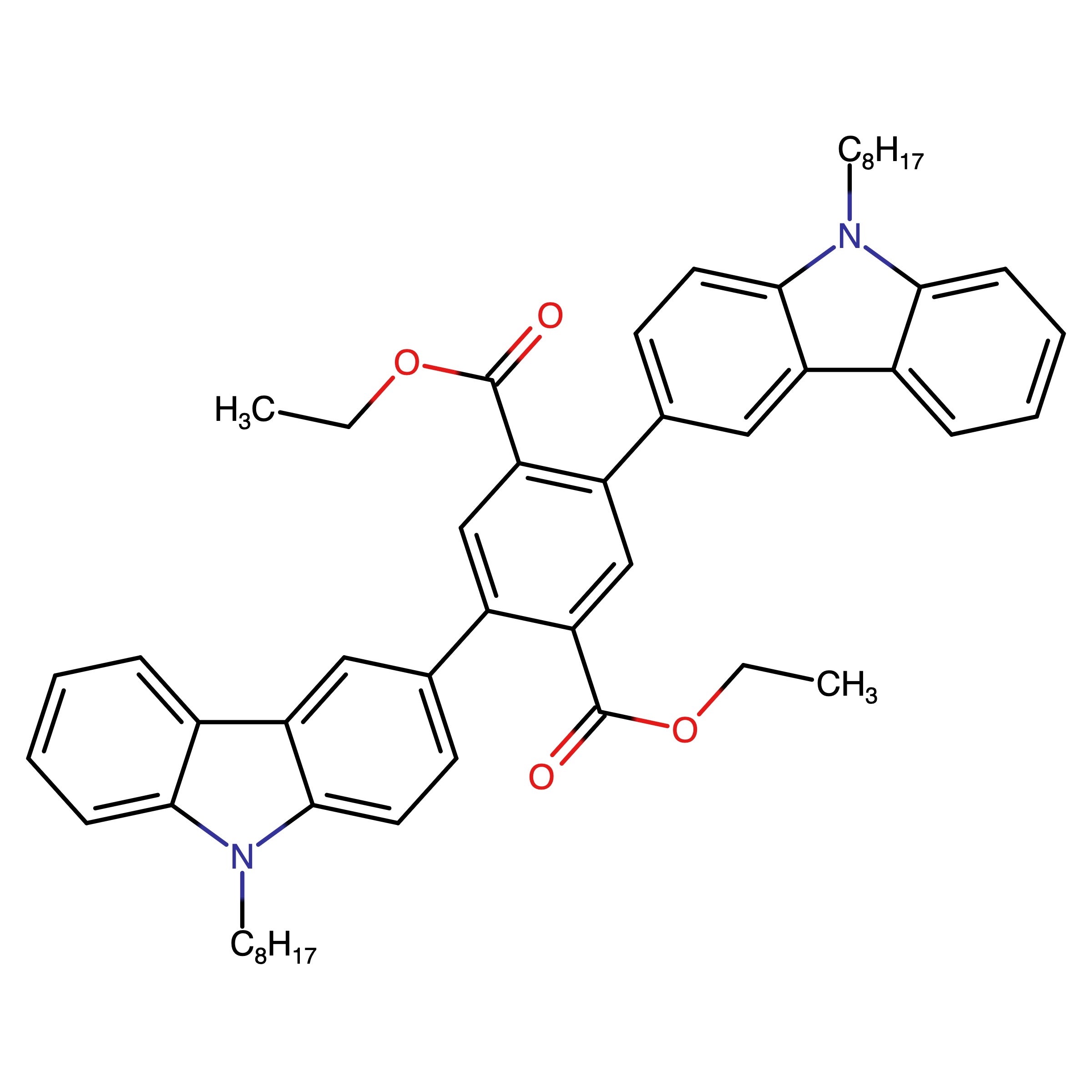 CAS RN 1688681-37-9 | Diethyl 2,5-bis(9-octyl-9H-carbazol-3-yl)terephthalate