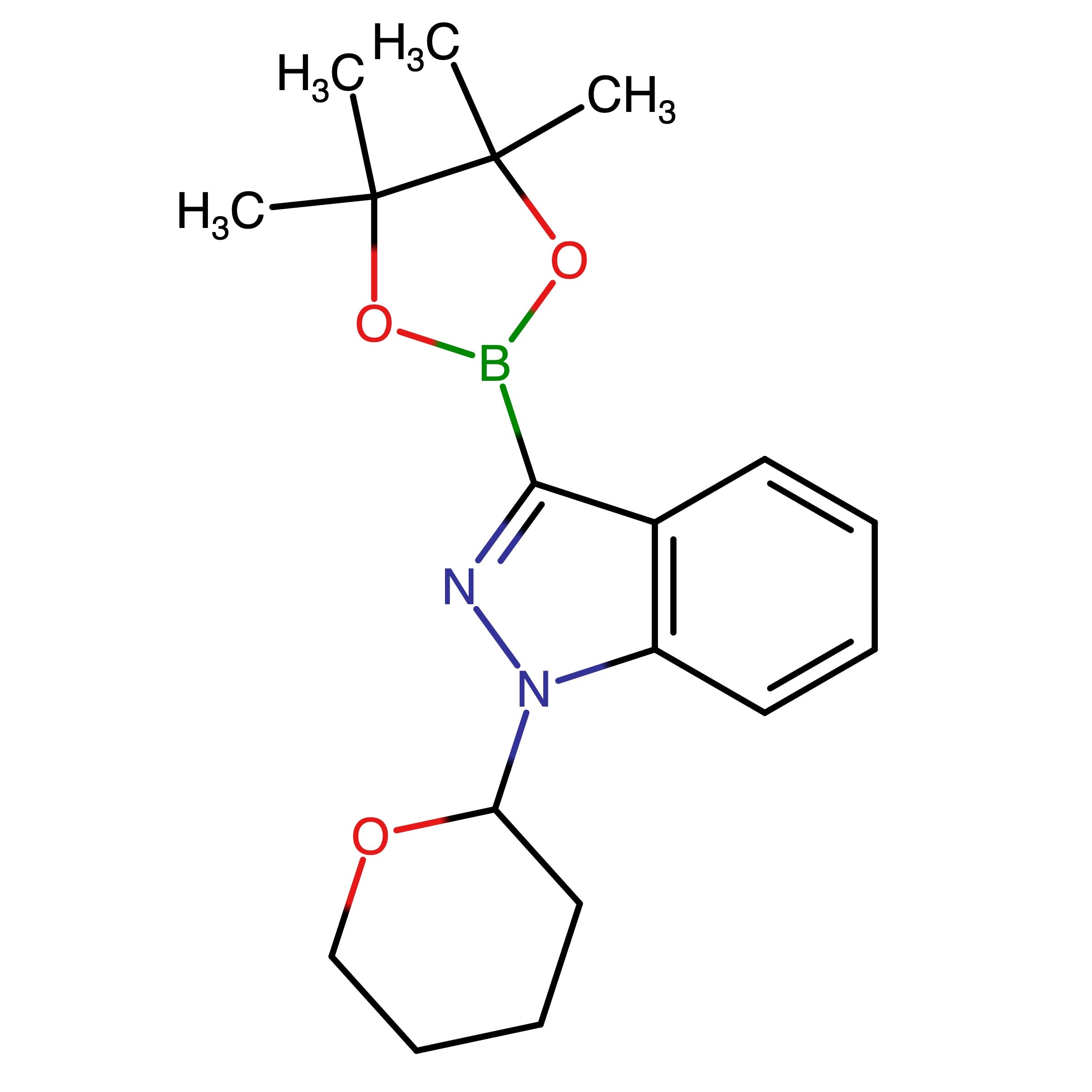 CAS RN 1715008-74-4 | Name: 1-(Tetrahydro-2H-pyran-2-yl)-3-(4,4,5,5-tetramethyl-1,3,2-dioxaborolan-2-yl)-1H-indazole | MDL: MFCD34662382