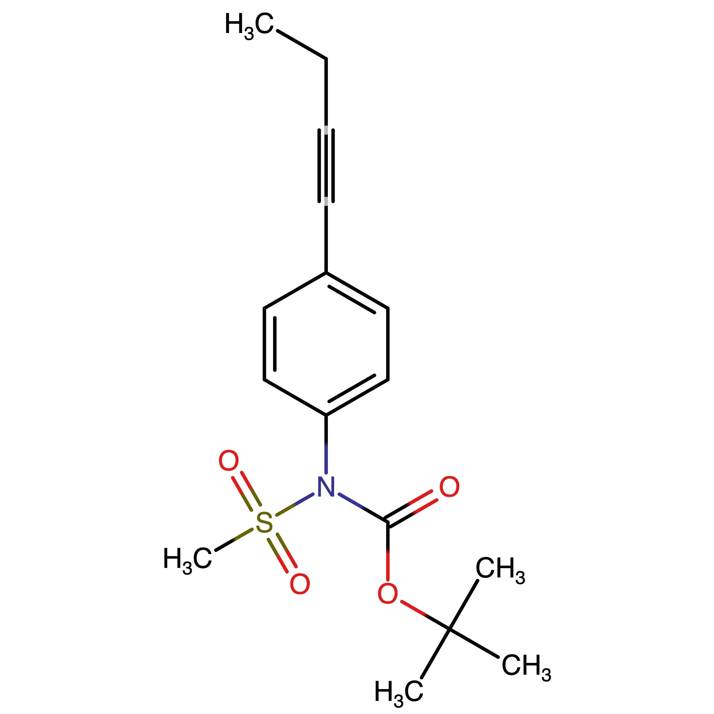 CAS RN 1779569-30-0 | tert-Butyl (4-(but-1-yn-1-yl)phenyl)(methylsulfonyl)carbamate