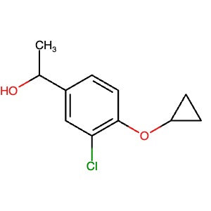 1782572-76-2 | 1-(3-Chloro-4-cyclopropoxyphenyl)ethan-1-ol - Hoffman Fine Chemicals