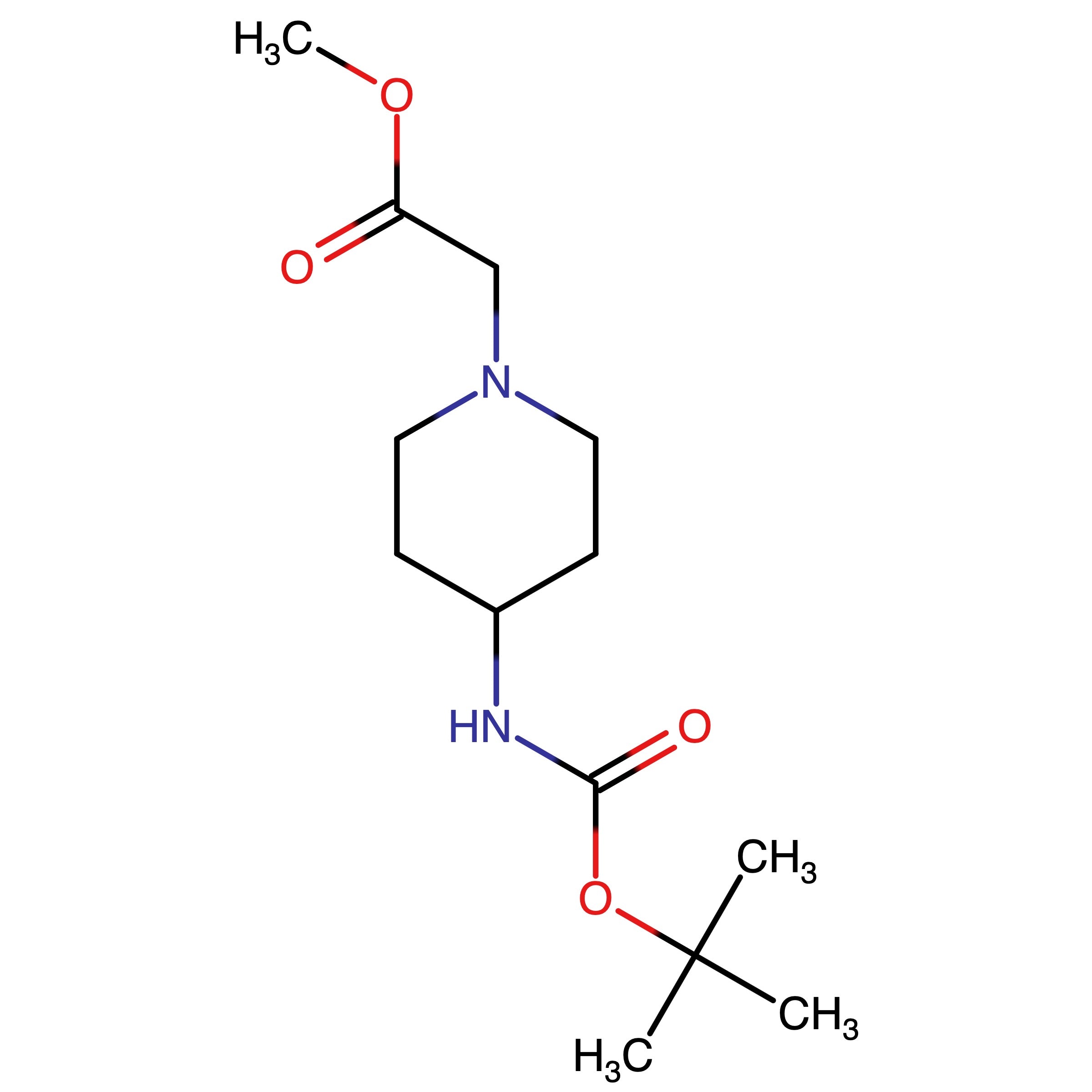 CAS RN 179688-99-4 | Methyl 2-(4-((tert-butoxycarbonyl)amino)piperidin-1-yl)acetate | MFCD12028108
