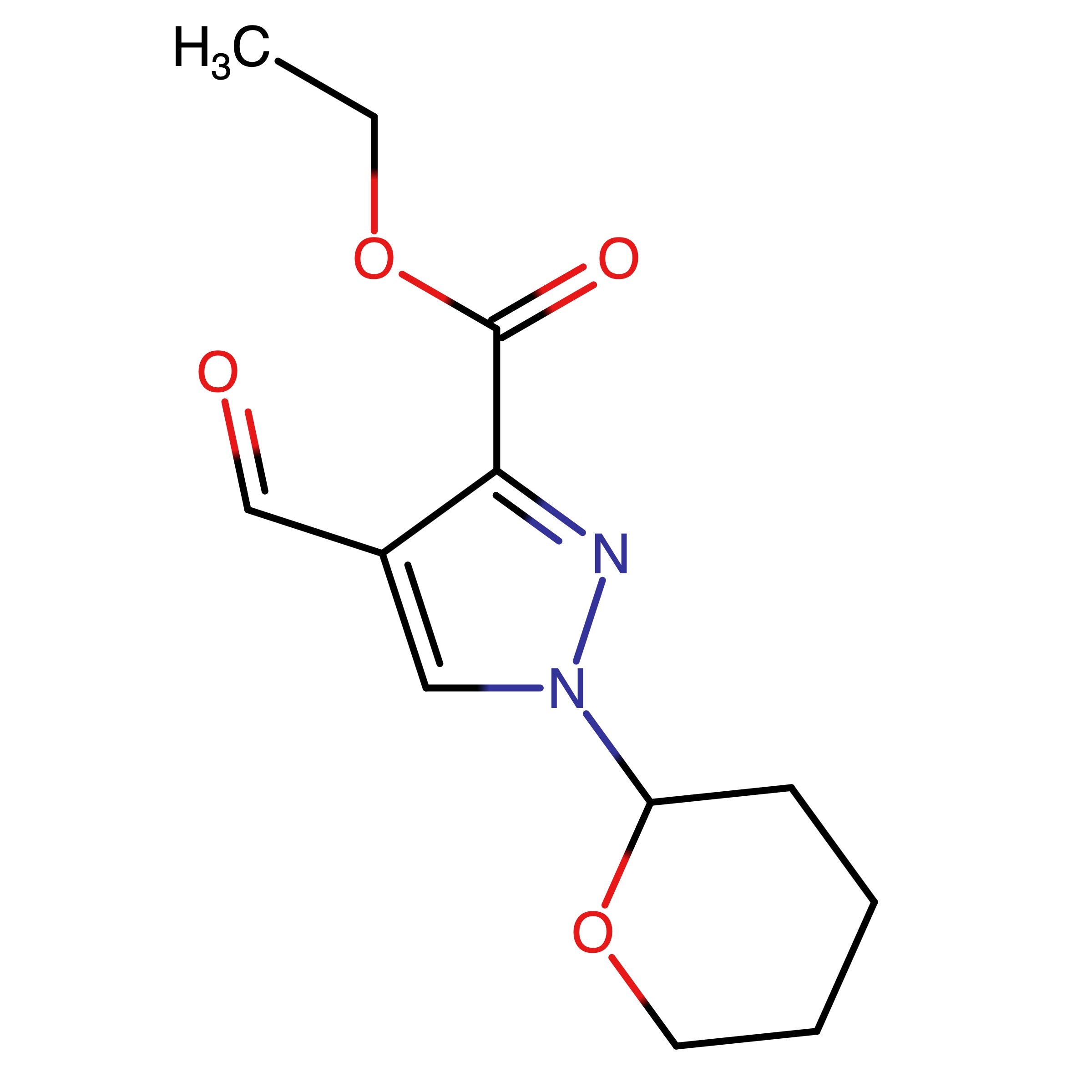 CAS RN 179692-11-6 | Name: Ethyl 4-formyl-1-(tetrahydro-2H-pyran-2-yl)-1H-pyrazole-3-carboxylate