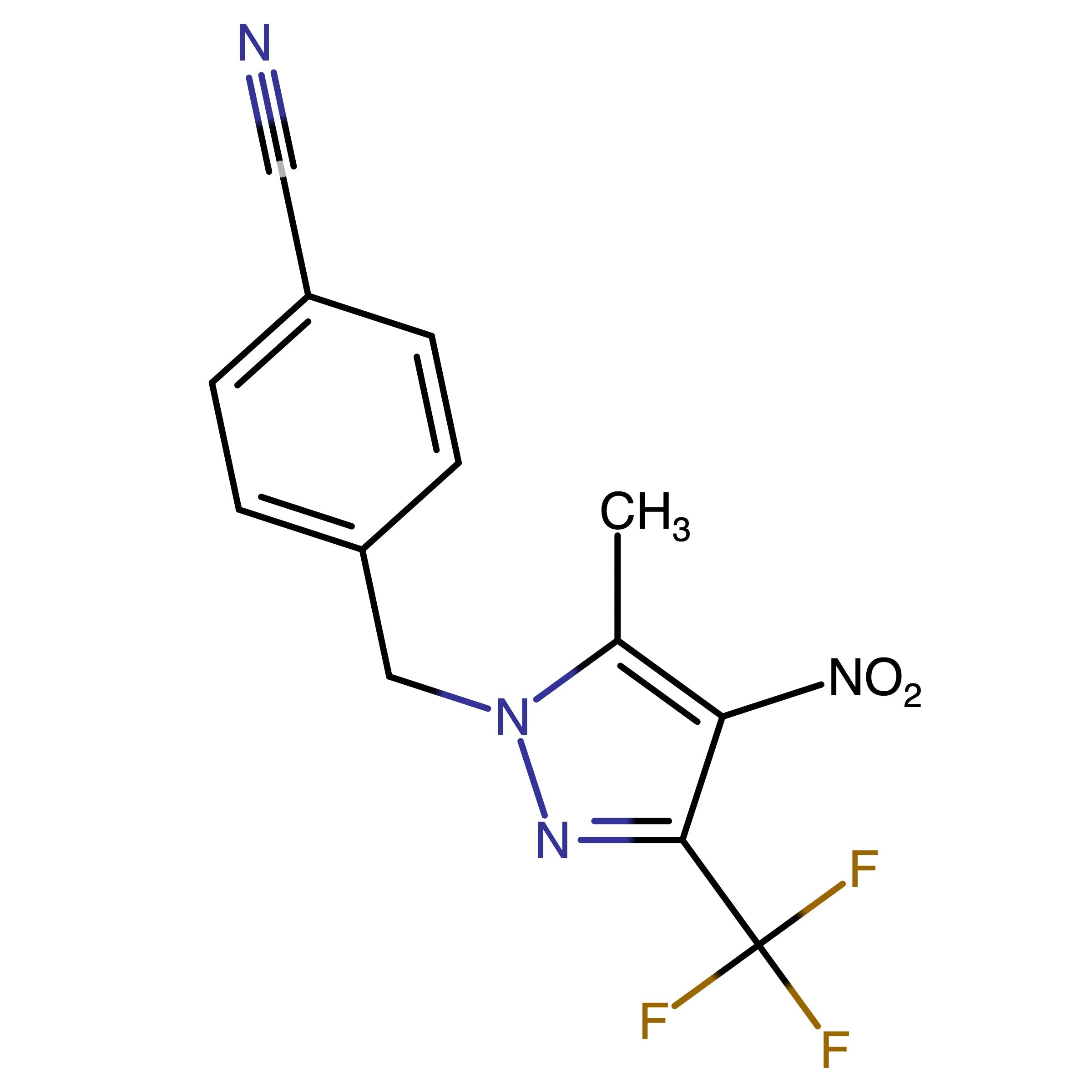 CAS RN 1799763-66-8 | 4-{[5-Methyl-4-nitro-3-(trifluoromethyl)-1H-pyrazol-1-yl]methyl}benzonitrile