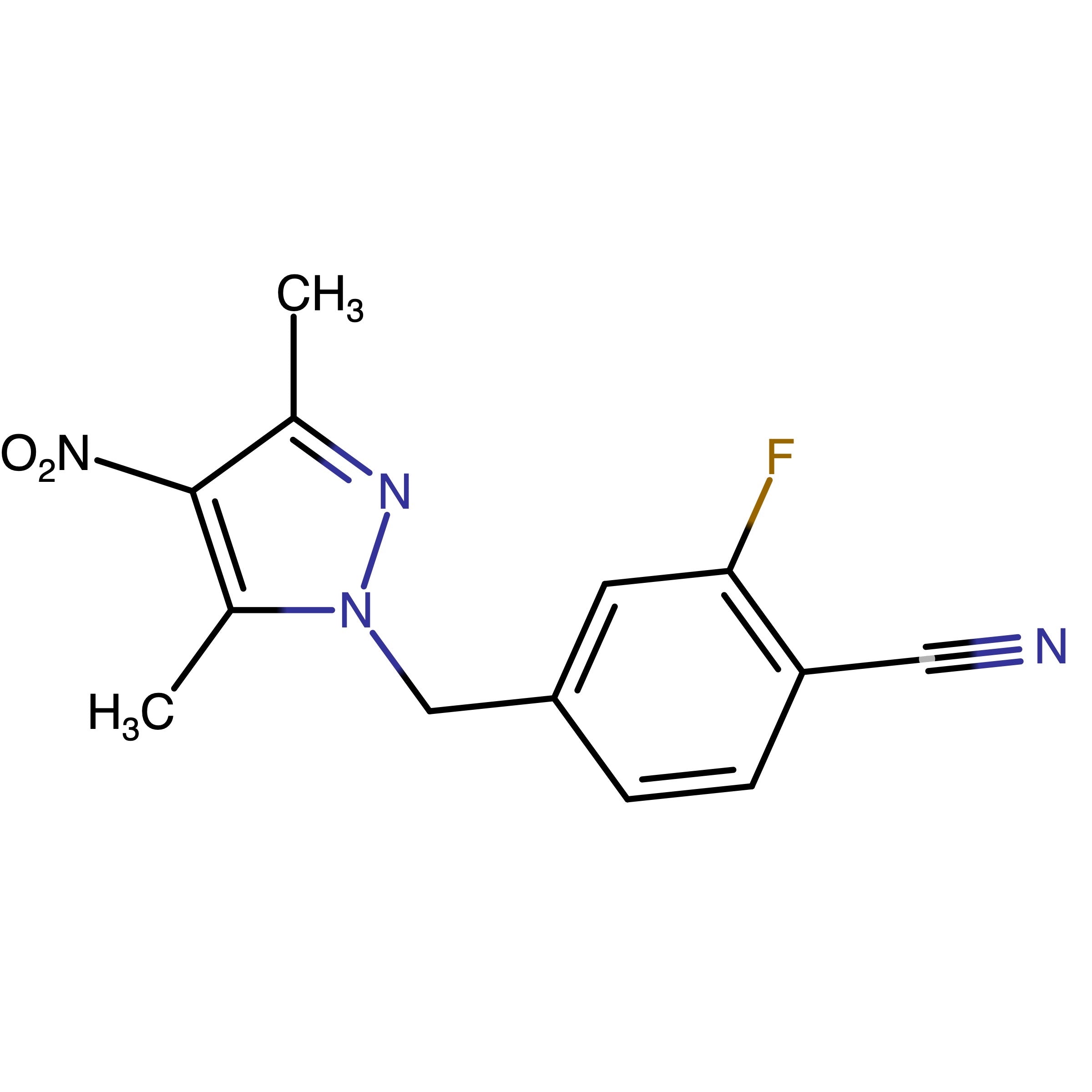 CAS RN 1799763-72-6 | 4-[(3,5-Dimethyl-4-nitro-1H-pyrazol-1-yl)methyl]-2-fluorobenzonitrile