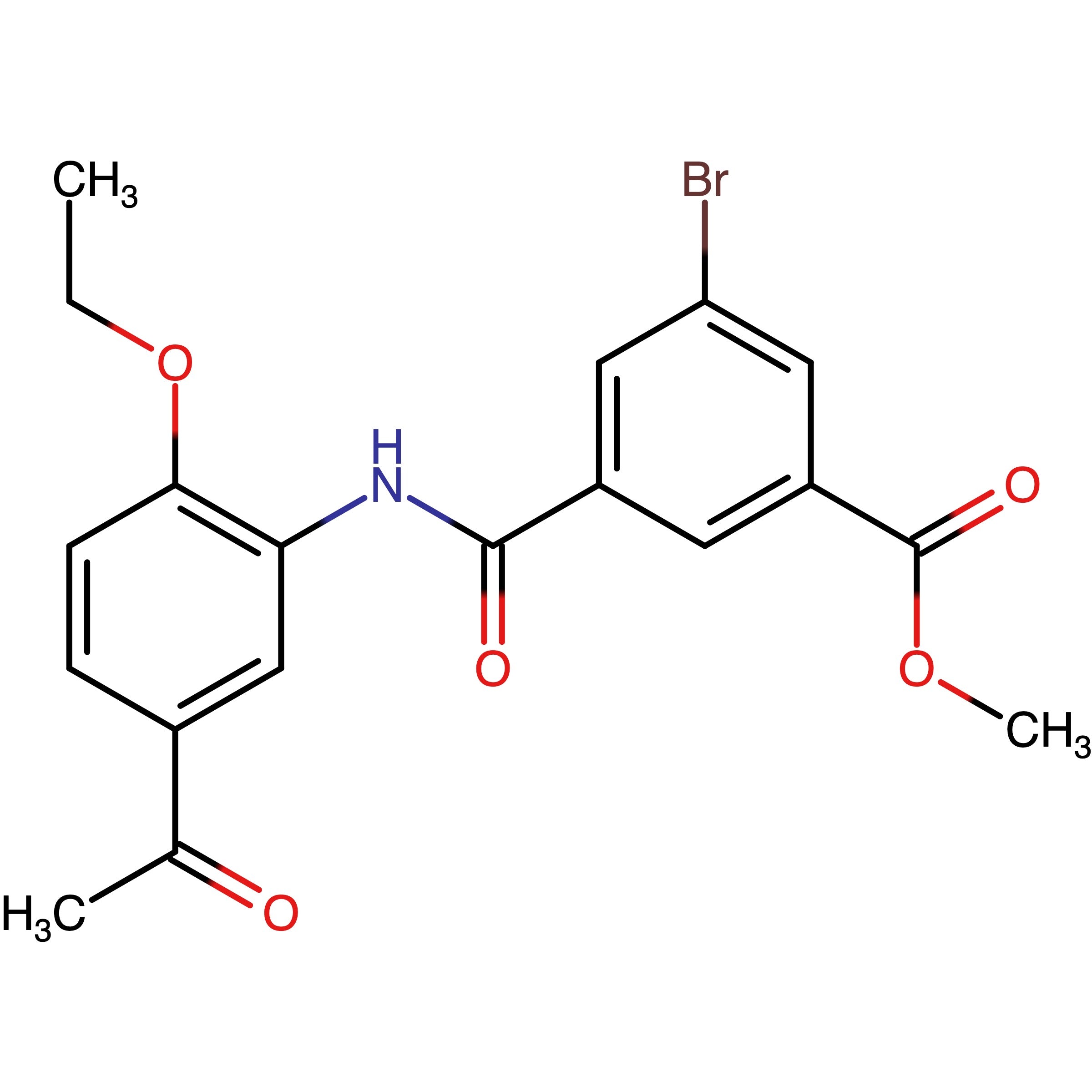 CAS RN 1801351-93-8 | Methyl 3-((5-acetyl-2-ethoxyphenyl)carbamoyl)-5-bromobenzoate