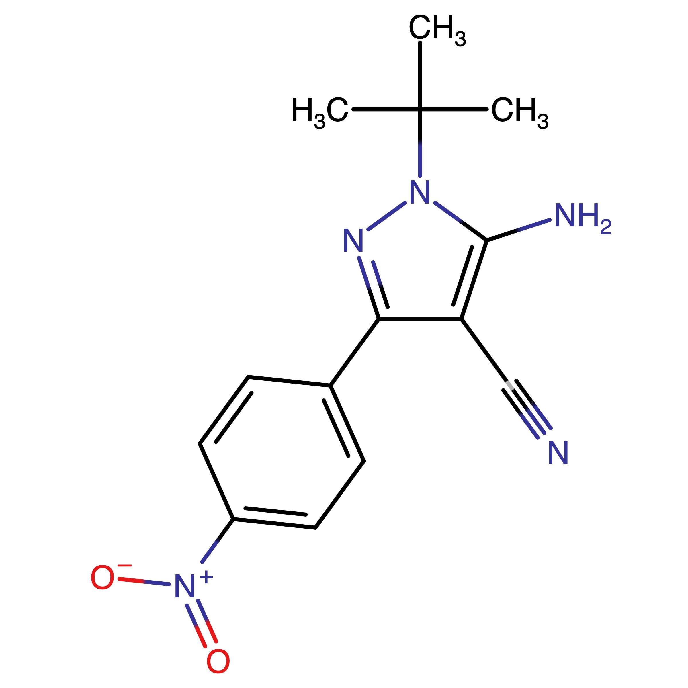 CAS RN 180903-11-1 | 5-Amino-1-tert-butyl-3-(4-nitro-phenyl)-1H-pyrazole-4-carbonitrile 