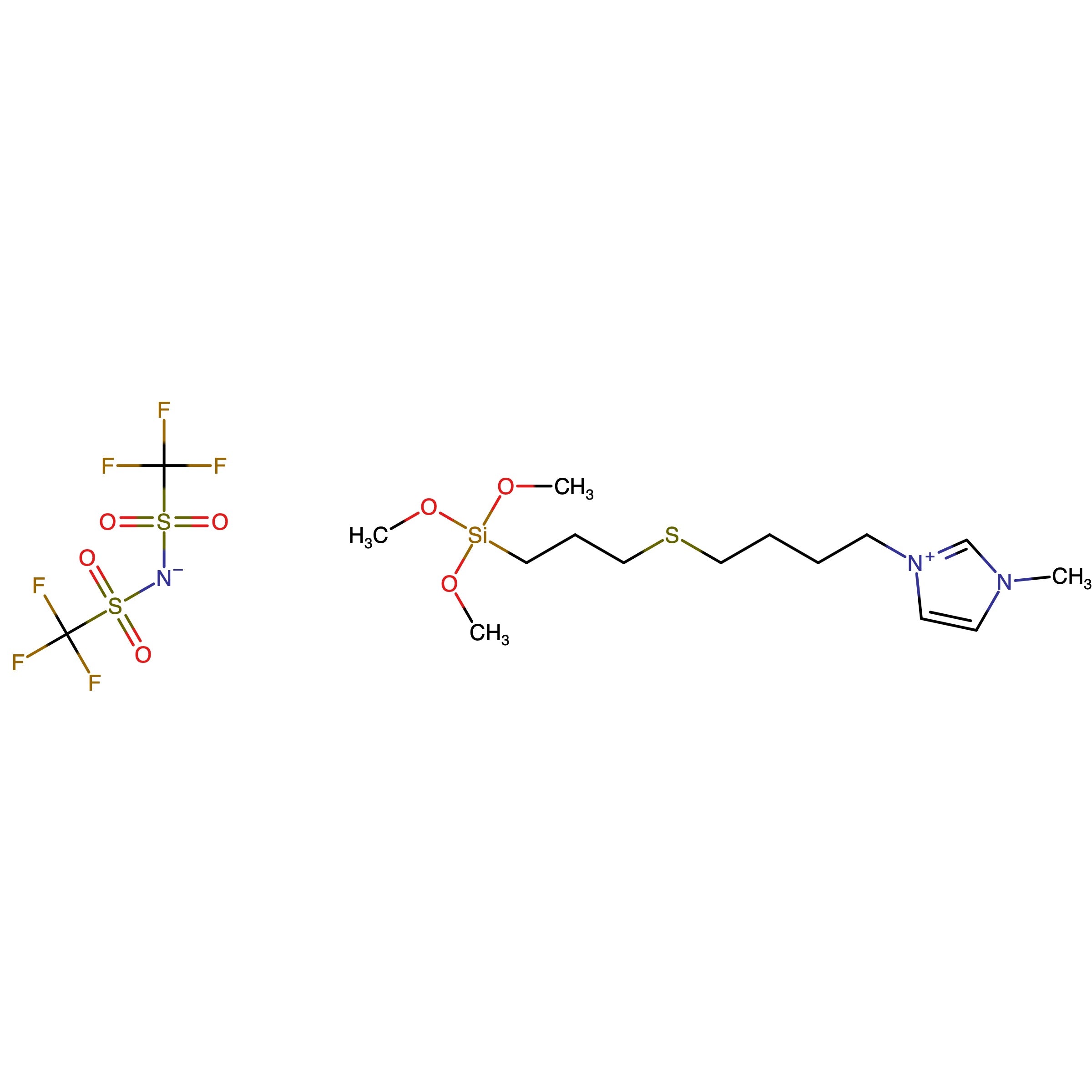 CAS RN 1848880-18-1 | Bis(trifluoromethylsulfonyl)azanide;trimethoxy-[4-[3-(3-methylimidazol-3-ium-1-yl)butylsulfanyl]propyl]silane