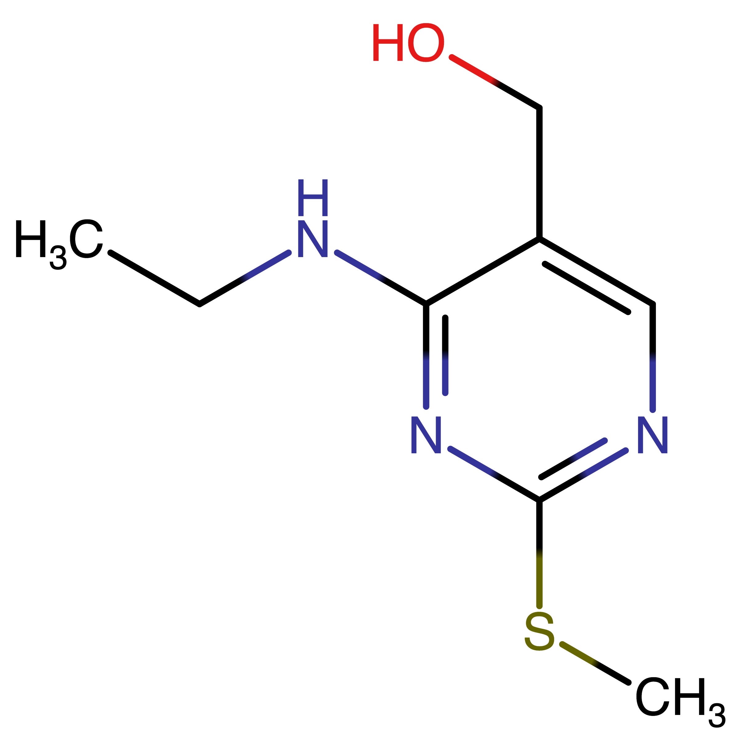 CAS RN 185040-34-0 | (4-(Ethylamino)-2-(methylthio)pyrimidin-5-yl)methanol | MFCD12911521