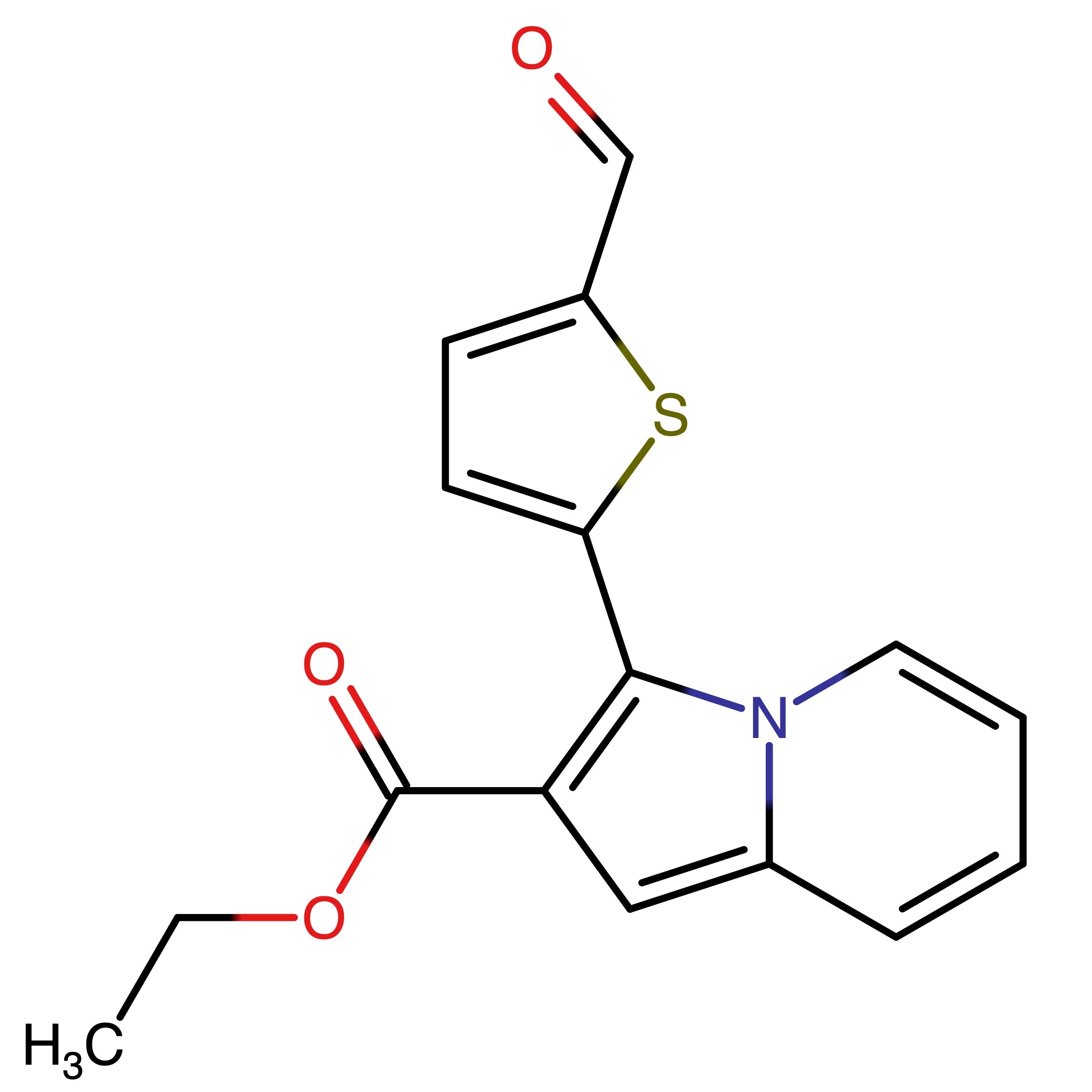 CAS RN 1873333-99-3 | Ethyl (1-(thiophen-2-yl-5-carboxaldehyde)indolizine)-2-carboxylate