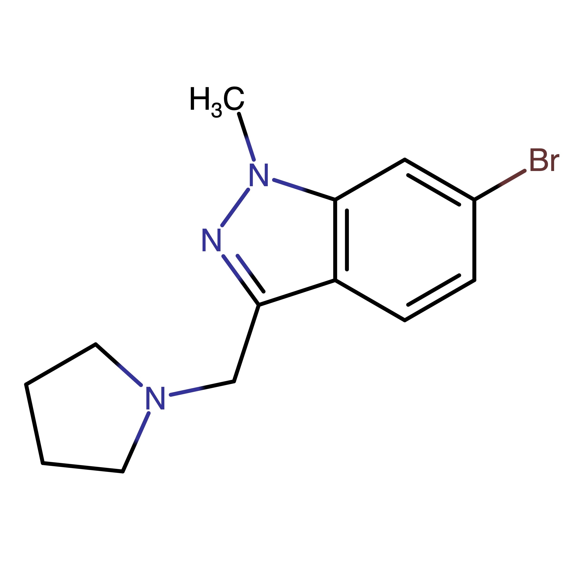 CAS RN 1902976-34-4 | 6-Bromo-1-methyl-3-(pyrrolidin-1-ylmethyl)indazole
