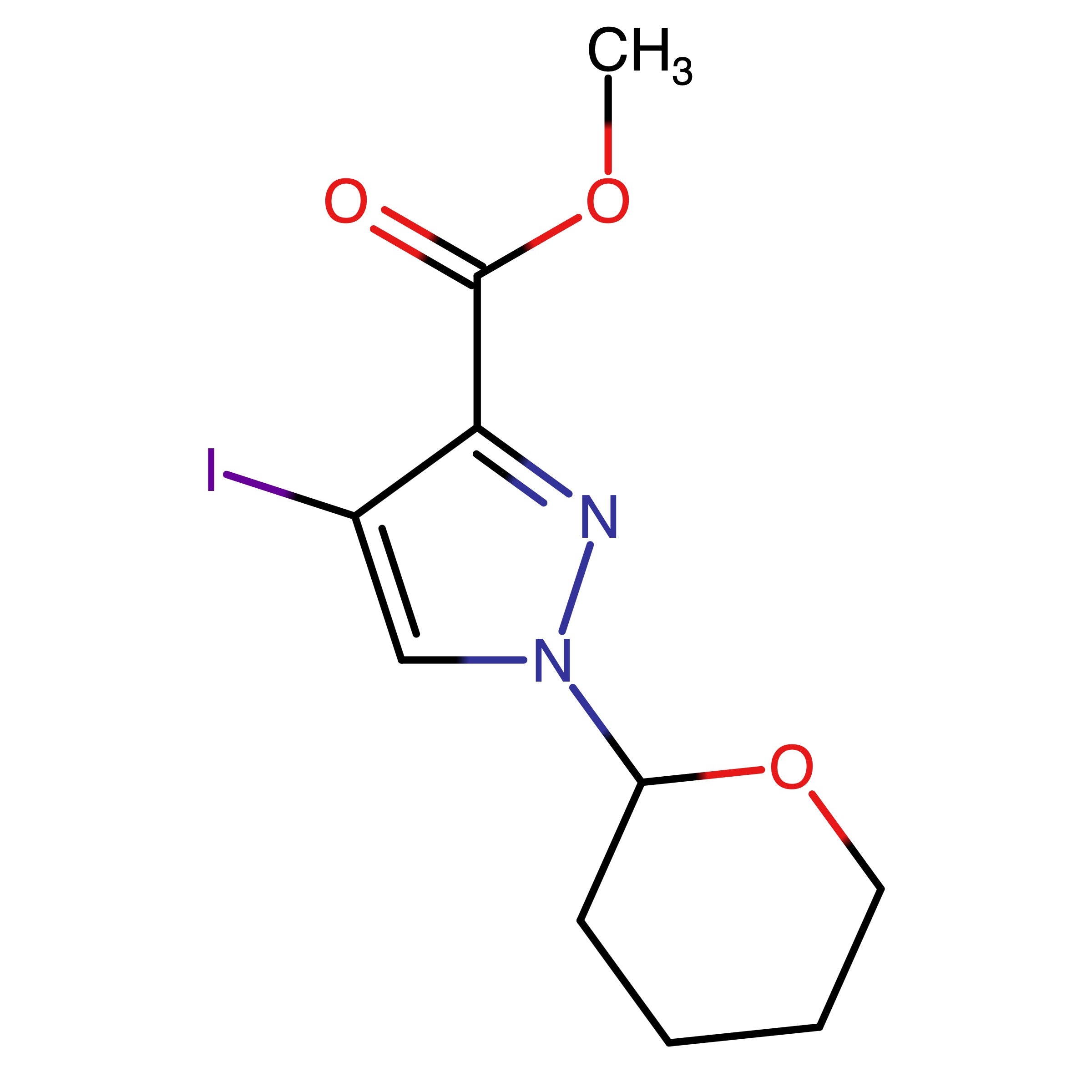 CAS RN 191847-01-5 | Name: Methyl 4-iodo-1-(tetrahydro-2H-pyran-2-yl)-1H-pyrazole-3-carboxylate