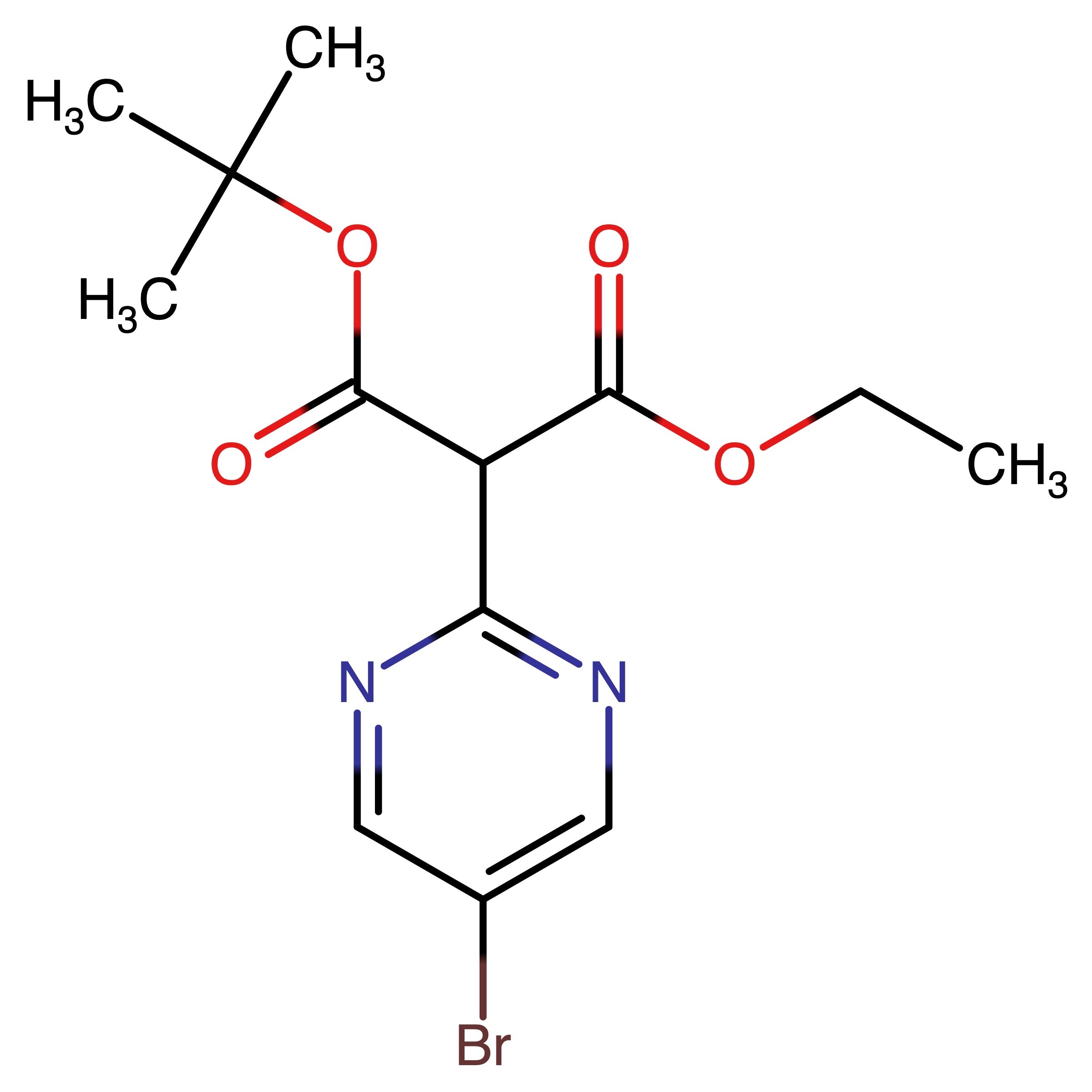 CAS RN 1956366-57-6 | 1-tert-Butyl 3-ethyl 2-(5-bromopyrimidin-2-yl)malonate | MFCD29917113