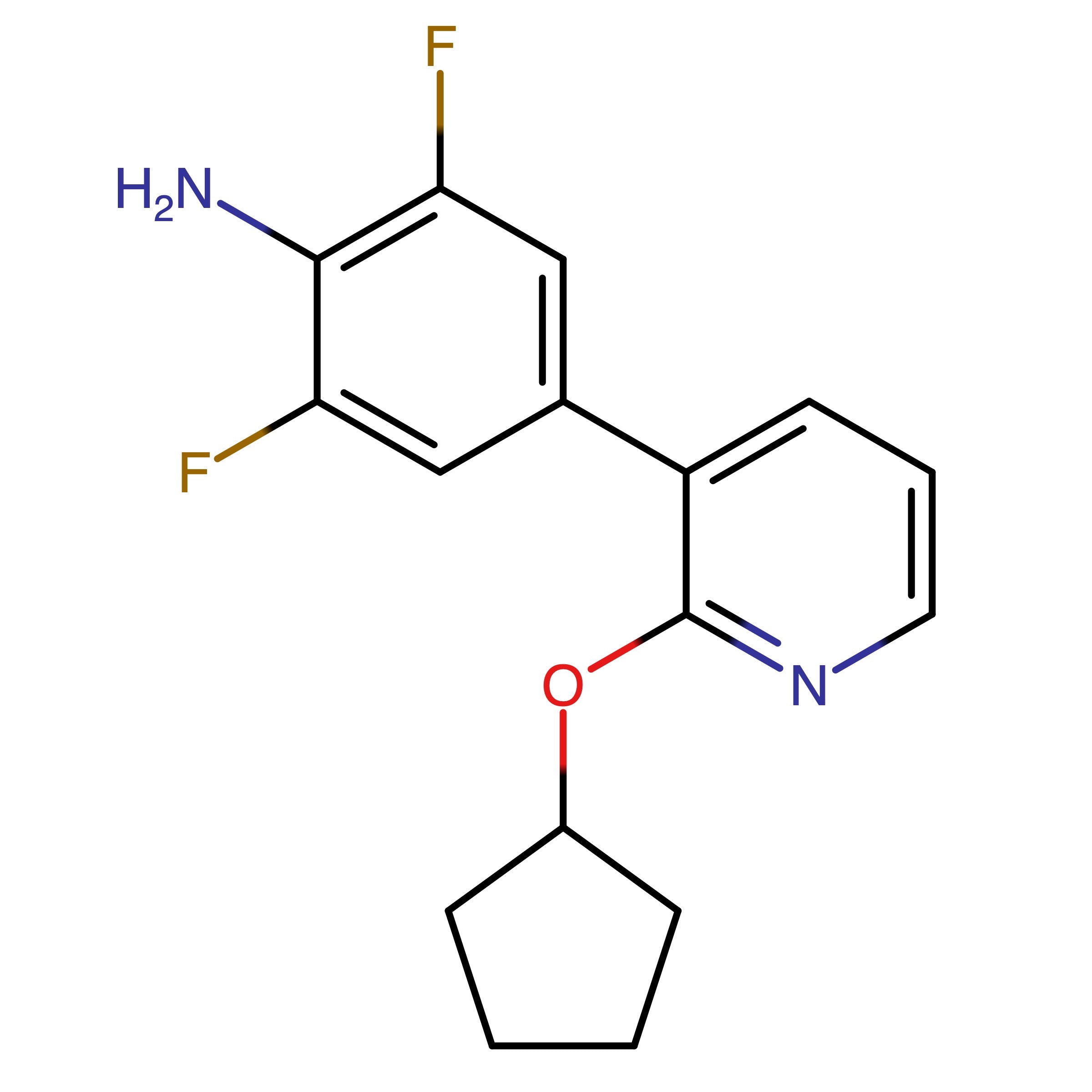 CAS RN 1958099-55-2 | 4-[2-(Cyclopentoxy)-3-pyridyl]-2,6-difluoroaniline