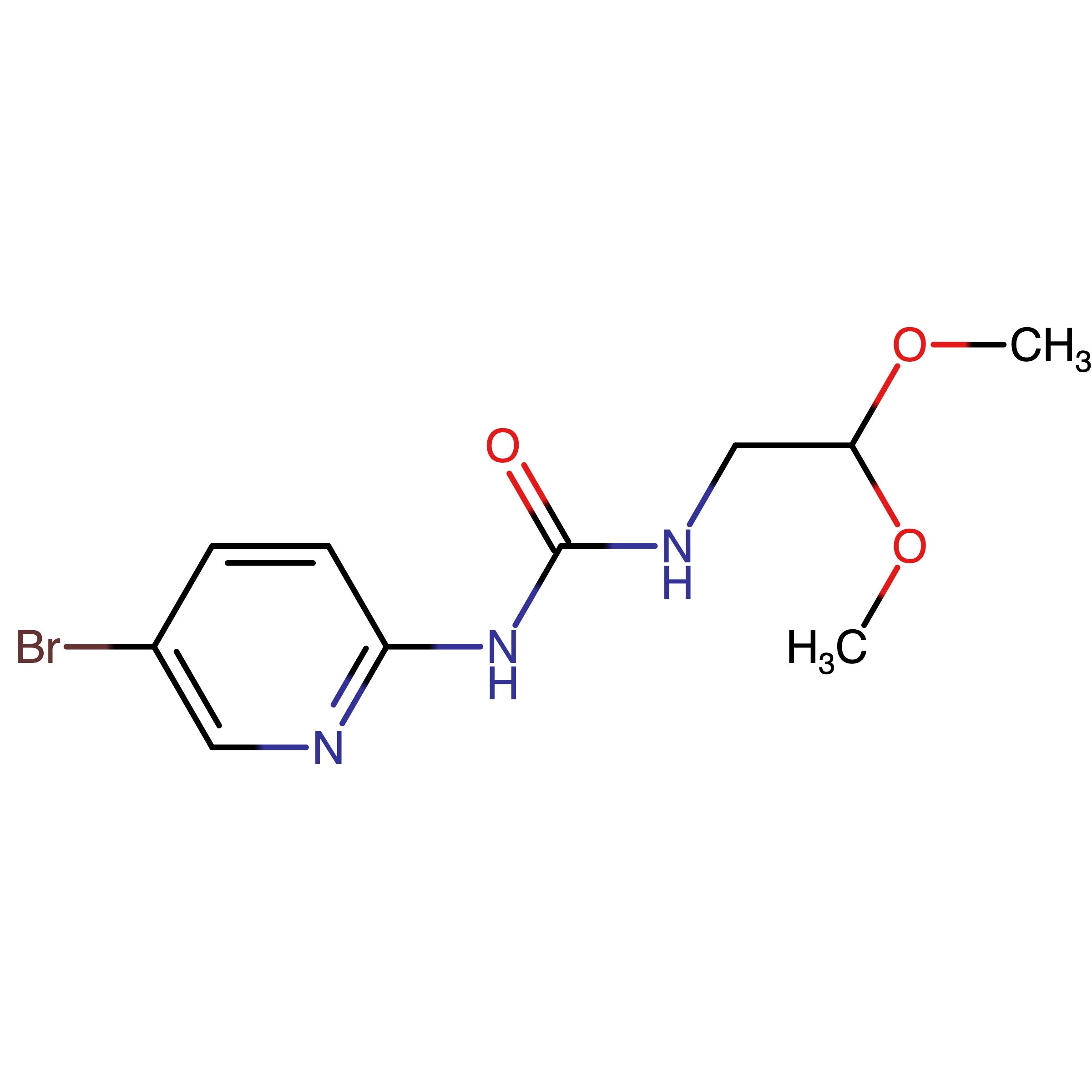 CAS RN 1965284-32-5 | 1-(5-Bromopyridin-2-yl)-3-(2,2-dimethoxyethyl)urea