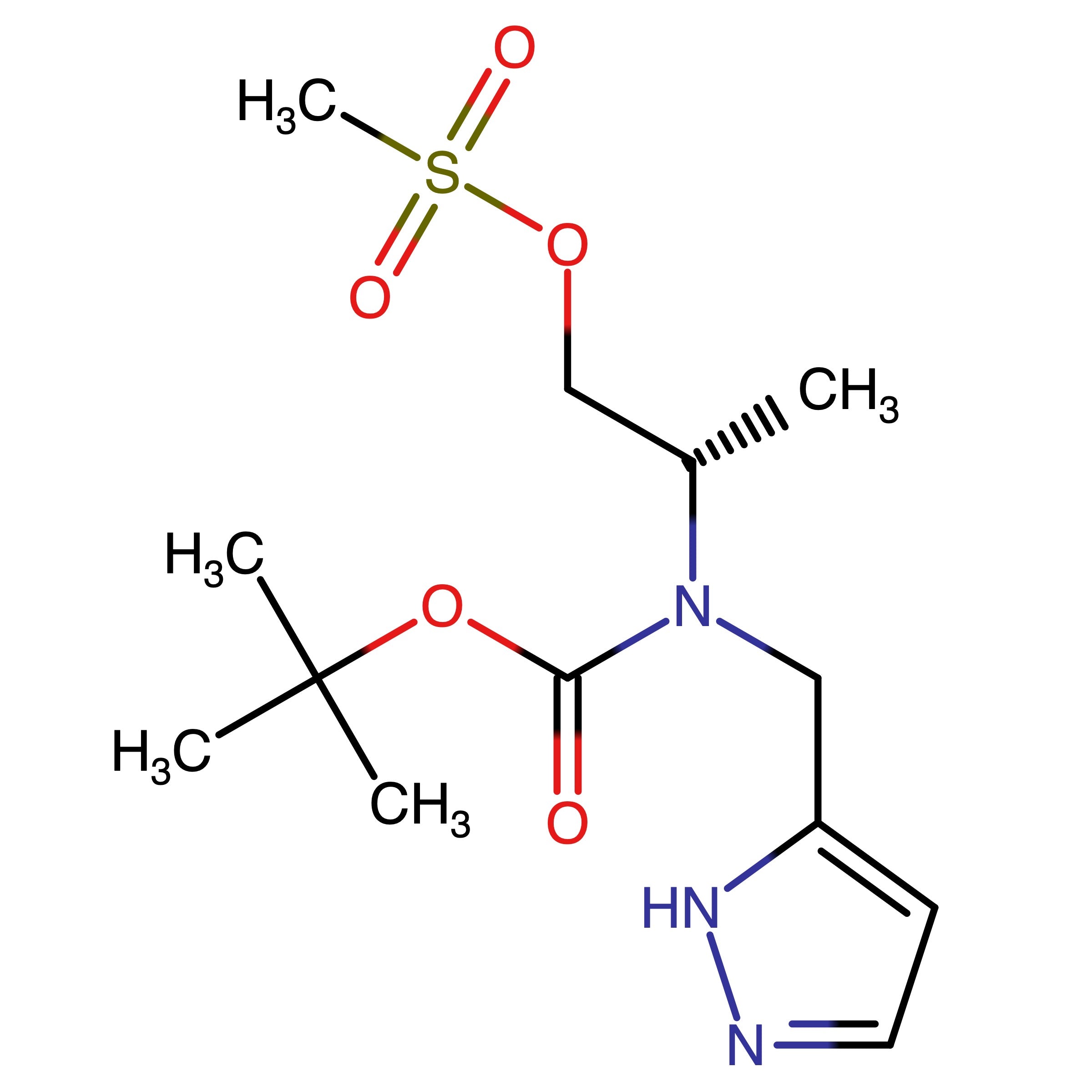 CAS RN 1967003-61-7 | [(2S)-2-[tert-Butoxycarbonyl(1H-pyrazol-5-ylmethyl)amino]propyl] methanesulfonate