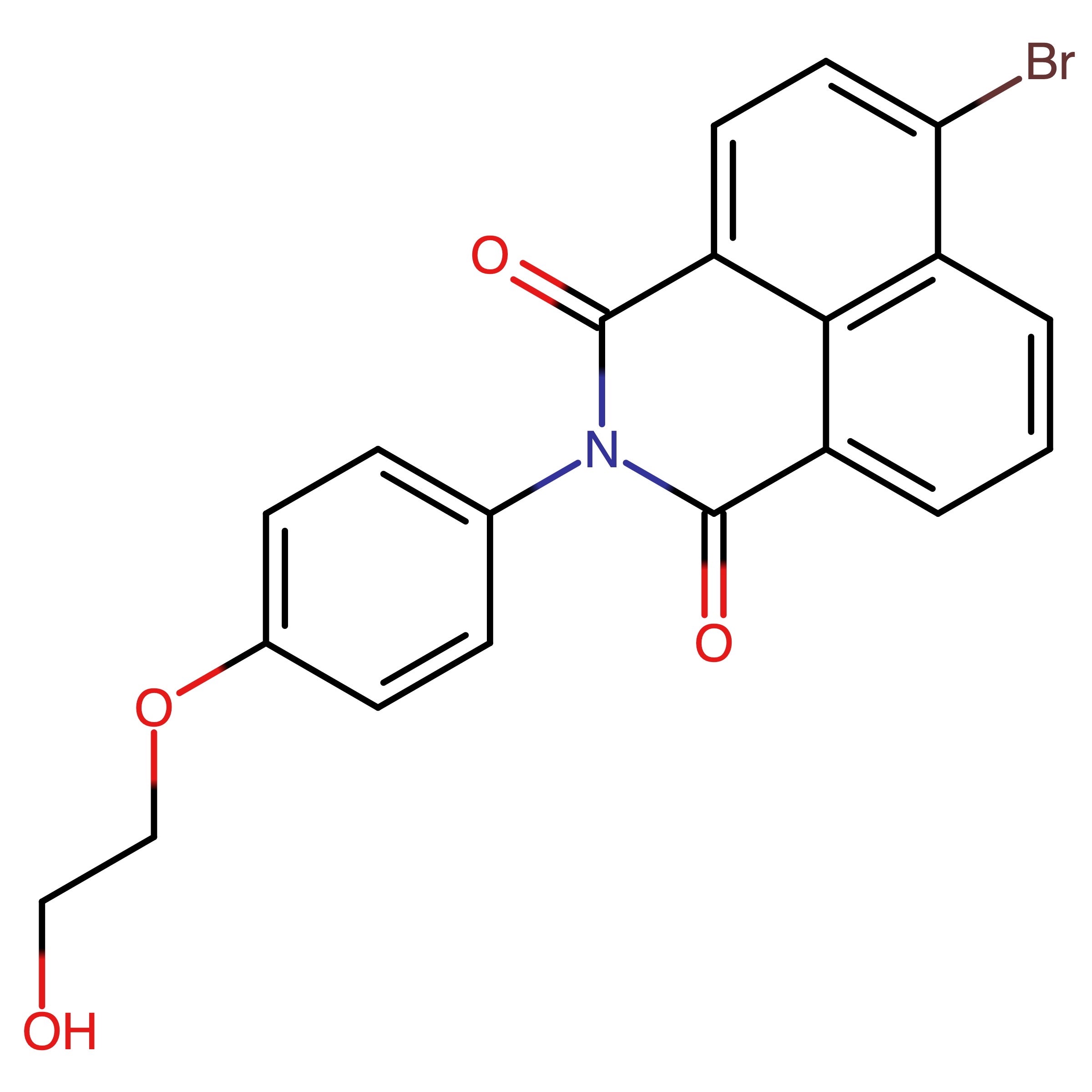 CAS RN 1967778-61-5 | 6-Bromo-2-(4-(2-hydroxyethoxy)phenyl)-1H-benzo[de]isoquinoline-1,3(2H)-dione