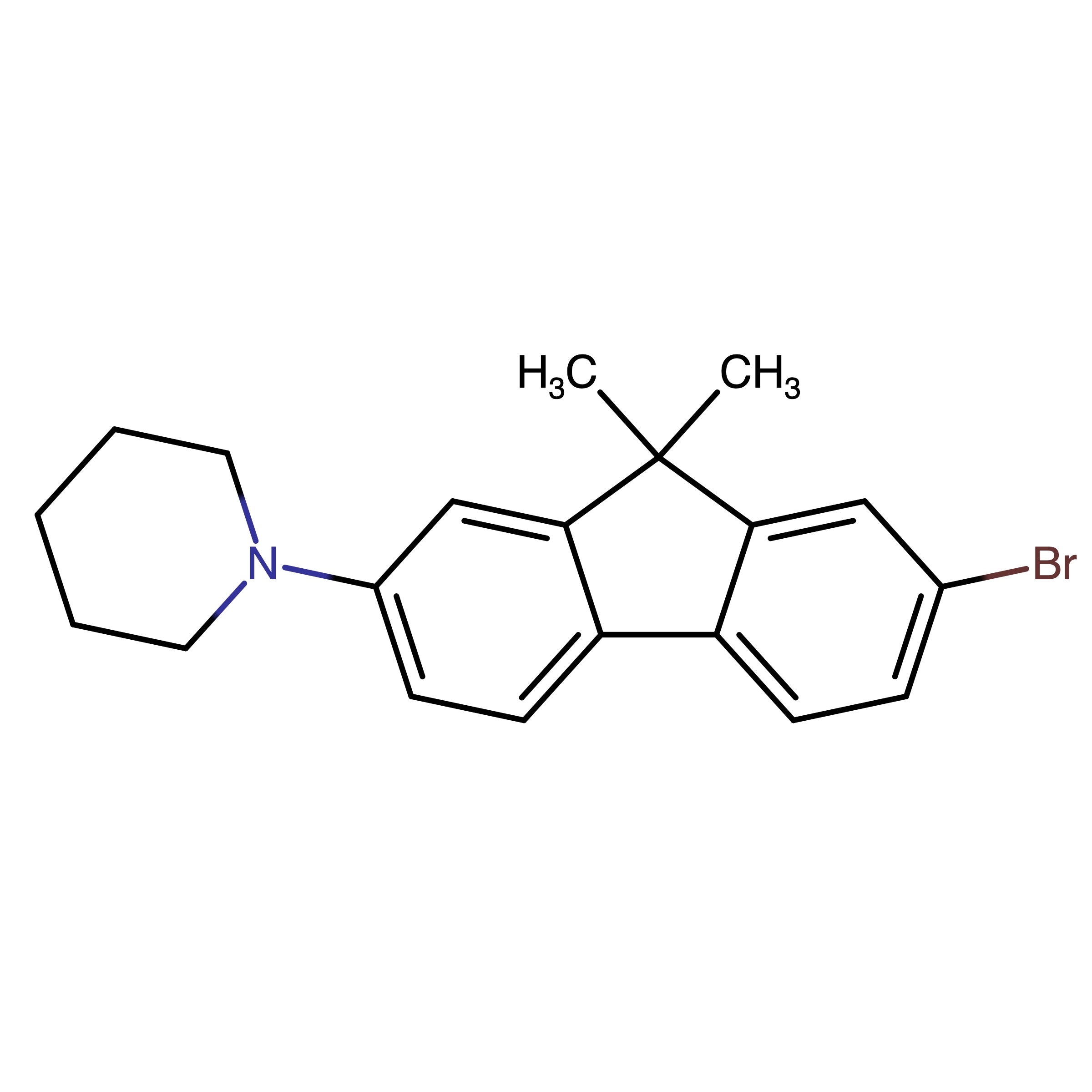 CAS RN 1972614-69-9 | 1-(7-Bromo-9,9-dimethyl-9H-fluoren-2-yl)piperidine