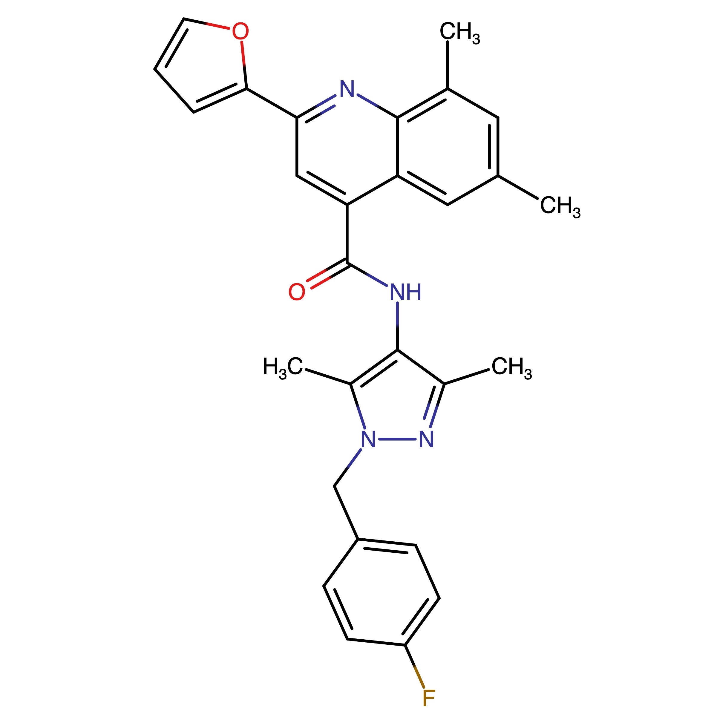 CAS RN 1998157-51-9 | N-[1-(4-Fluorobenzyl)-3,5-dimethyl-1H-pyrazol-4-yl]-2-(2-furyl)-6,8-dimethylquinoline-4-carboxamide