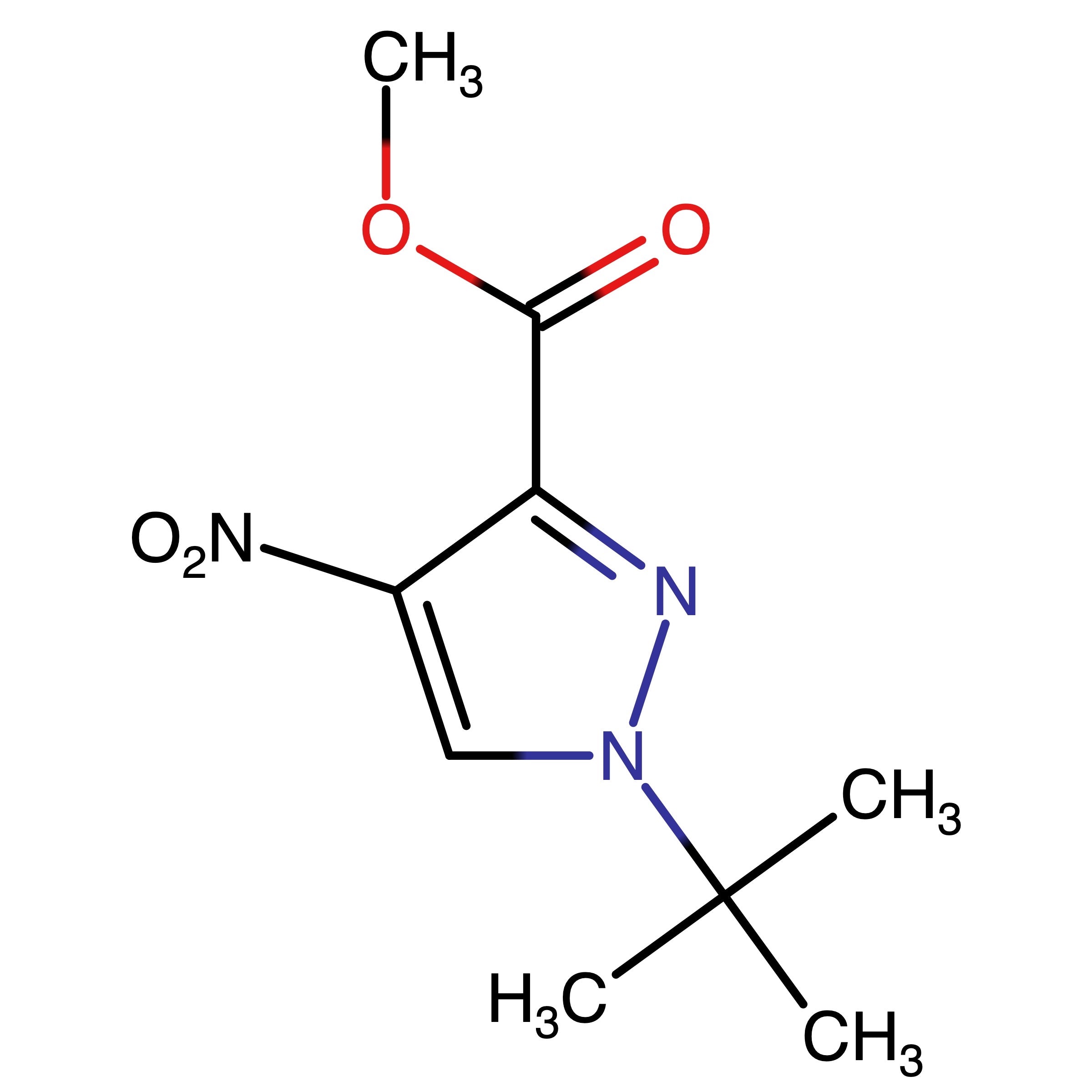 CAS RN 2002441-88-3 | Methyl 1-(tert-butyl)-4-nitro-1H-pyrazole-3-carboxylate