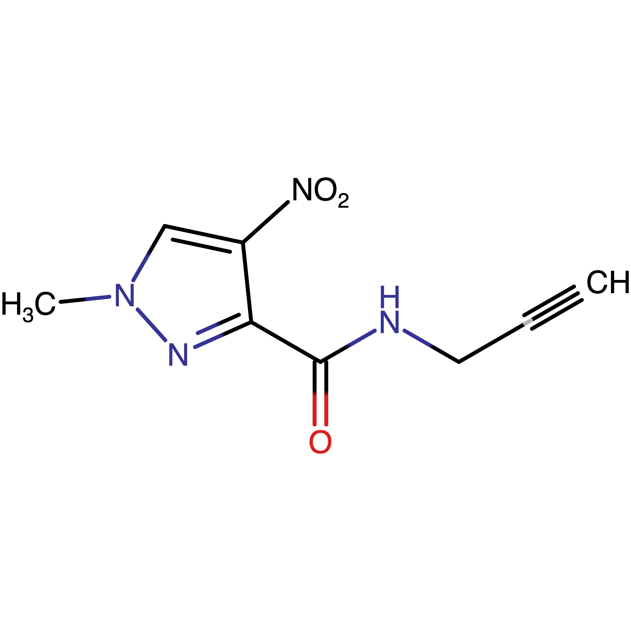 CAS RN 2005442-35-1 | 1-Methyl-4-nitro-N-(prop-2-yn-1-yl)-1H-pyrazole-3-carboxamide