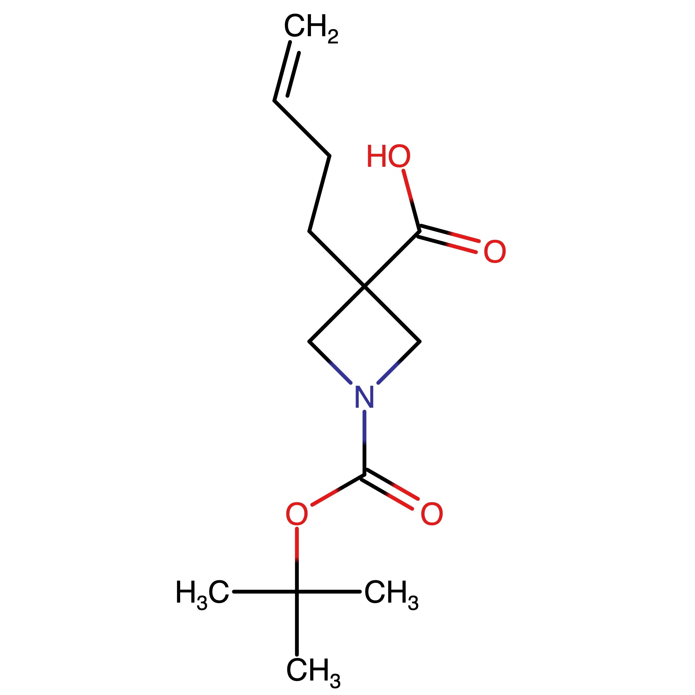 CAS RN 2012859-63-9 | 3-(But-3-en-1-yl)-1-(tert-butoxycarbonyl)azetidine-3-carboxylic acid | MFCD32860162