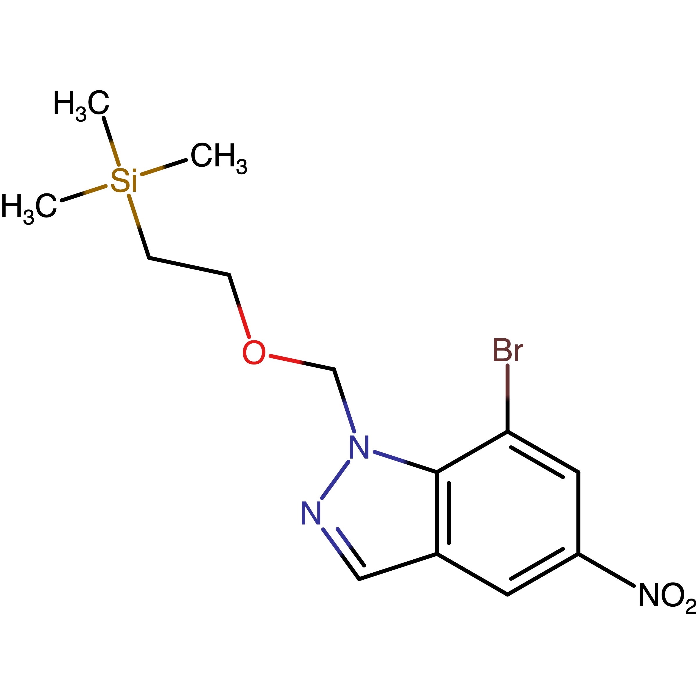 CAS RN 2034184-72-8 | 7-Bromo-5-nitro-1-((2-(trimethylsilyl)ethoxy)methyl)-1H-indazole