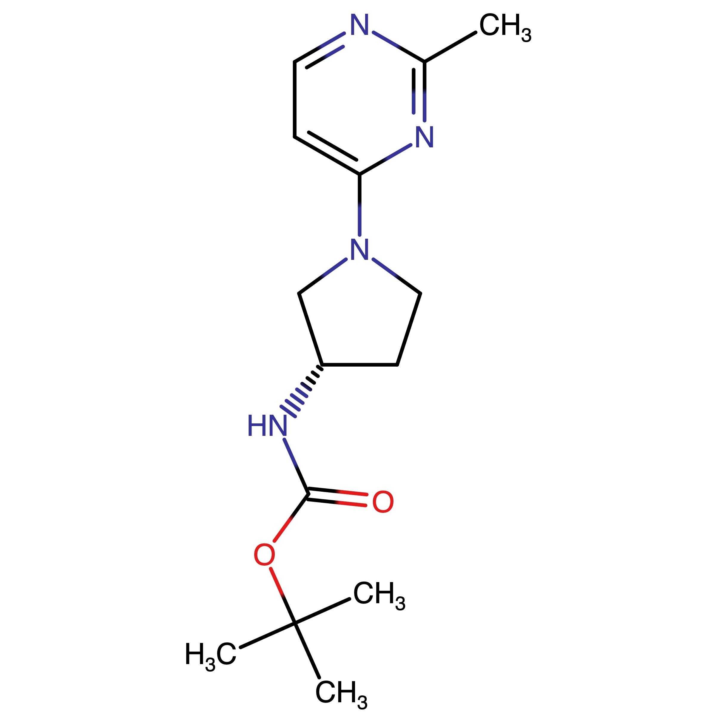 CAS RN 2044280-67-1 | tert-Butyl N-[(3S)-1-(2-methyl pyrimidin-4-yl)pyrrolidin-3-yl]carbamate