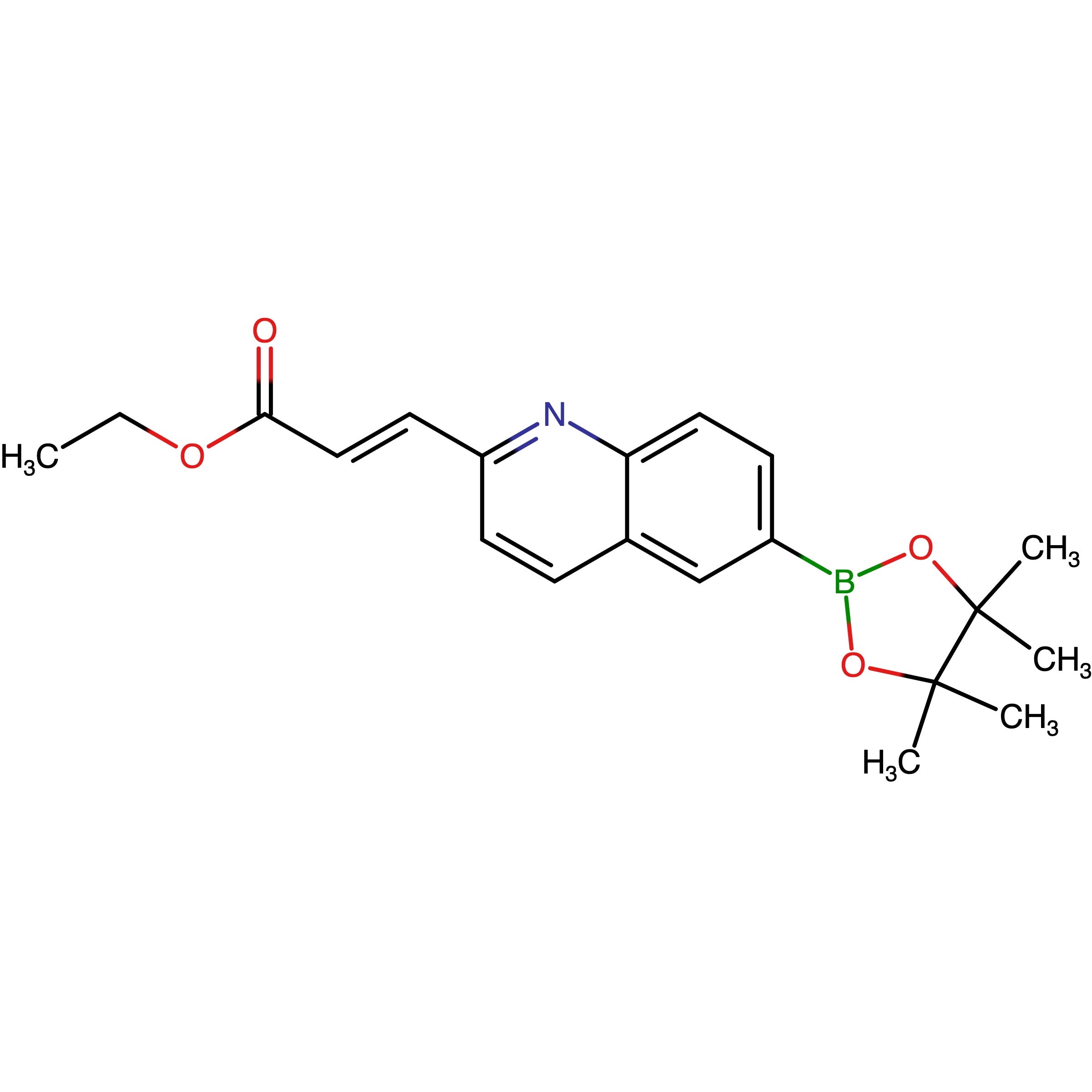 CAS RN 2053646-13-0 | (E)-3-[6-(4,4,5,5-Tetramethyl[1,3,2]dioxaborolan-2-yl)quinolin-2-yl]acrylic acid ethyl ester