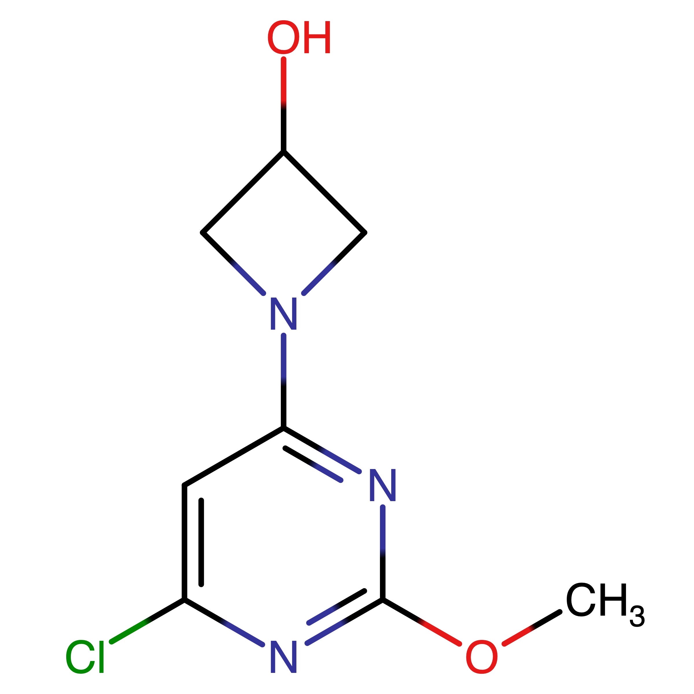 CAS RN 2072804-36-3 | 1-(6-Chloro-2-methoxypyrimidin-4-yl)azetidin-3-ol | MFCD32642088