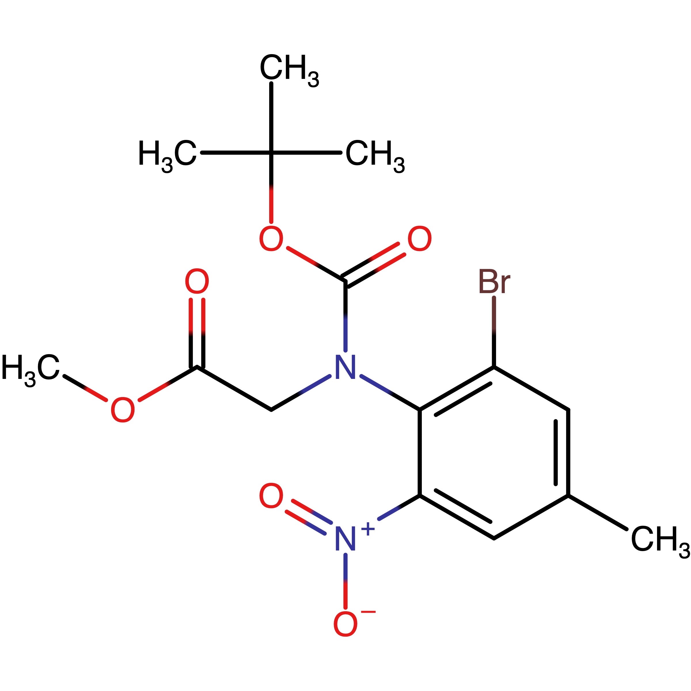 CAS RN 2073844-33-2 | Methyl 2-((2-bromo-4-methyl-6-nitrophenyl)(tert-butoxycarbonyl)amino)acetate