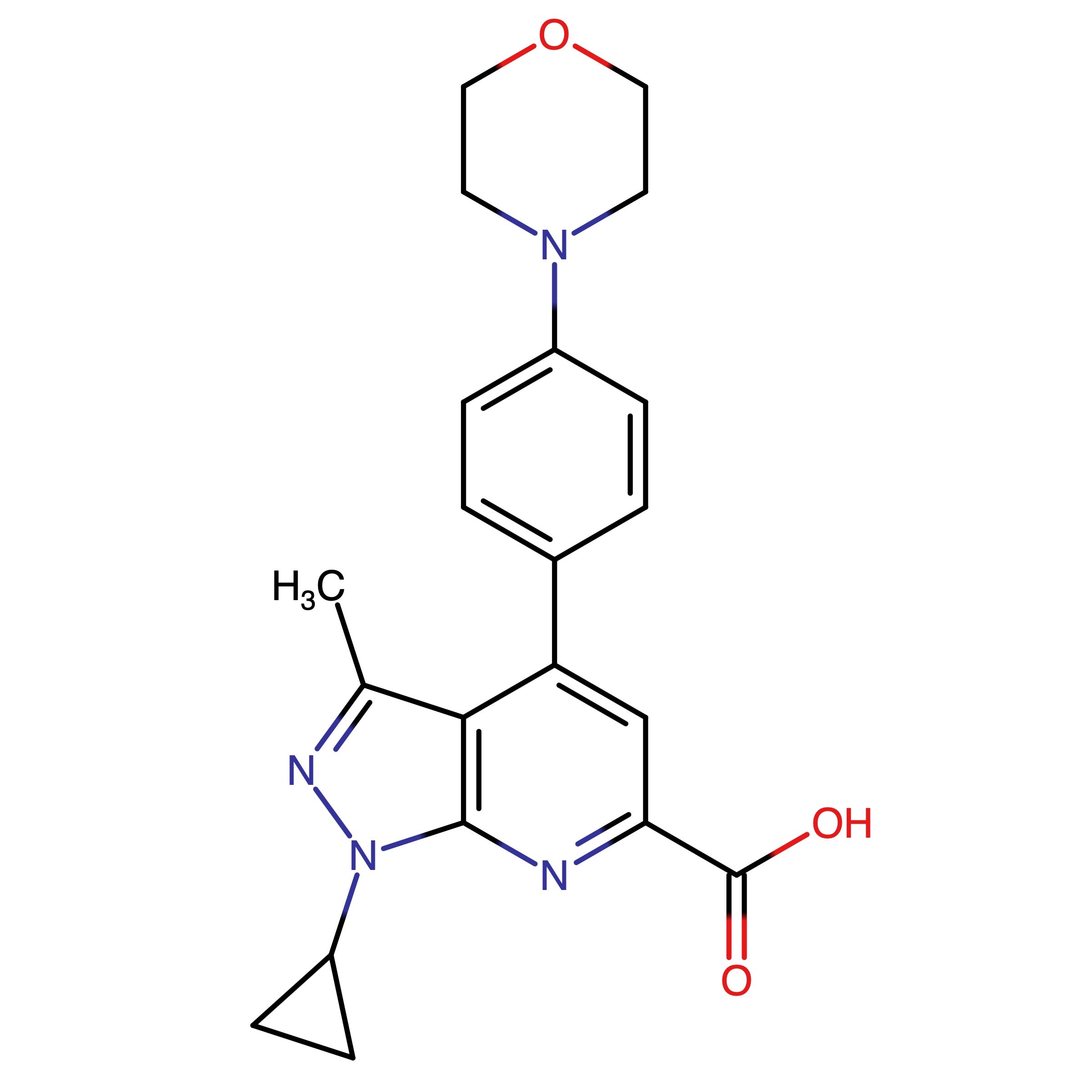 CAS RN 2093985-72-7 | 1-Cyclopropyl-3-methyl-4-(4-morpholin-4-ylphenyl)pyrazolo[5,4-b]pyridine-6-carboxylic acid 
