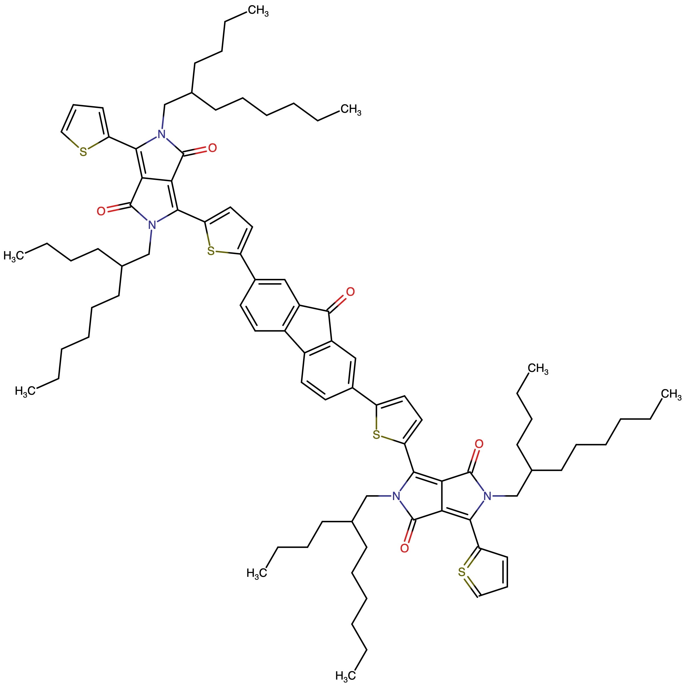 CAS RN 2097523-53-8 | 4-[5-[7-[5-[2,5-Bis(2-butyloctyl)-3,6-dioxo-1-thiophen-2-ylpyrrolo[3,4-c]pyrrol-4-yl]thiophen-2-yl]-9-oxofluoren-2-yl]thiophen-2-yl]-2,5-bis(2-butyloctyl)-1-thiophen-2-ylpyrrolo[3,4-c]pyrrole-3,6-dione