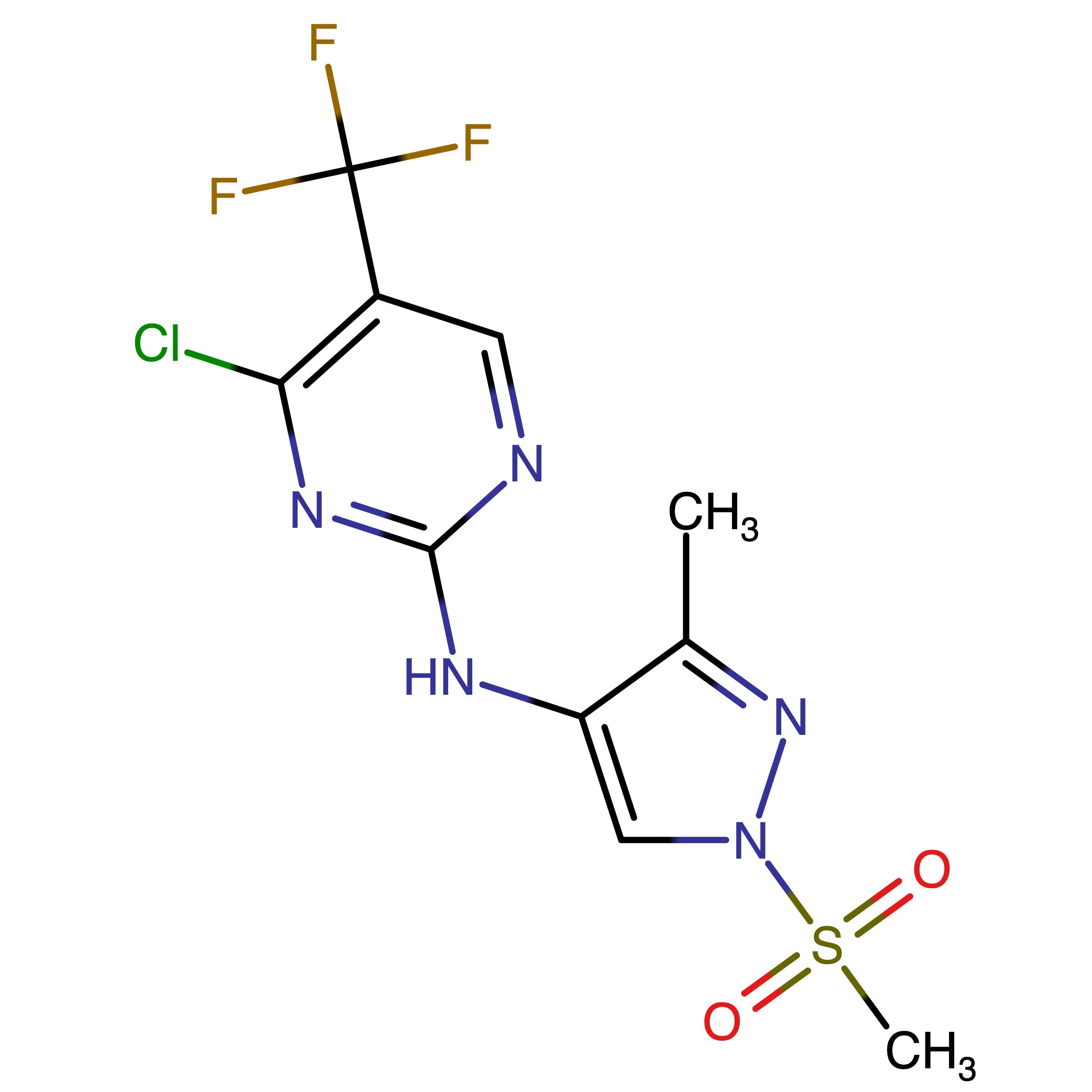 CAS RN 2098581-86-1 | 4-Chloro-N-(3-methyl-1-methylsulfonylpyrazol-4-yl)-5-(trifluoromethyl)pyrimidin-2-amine