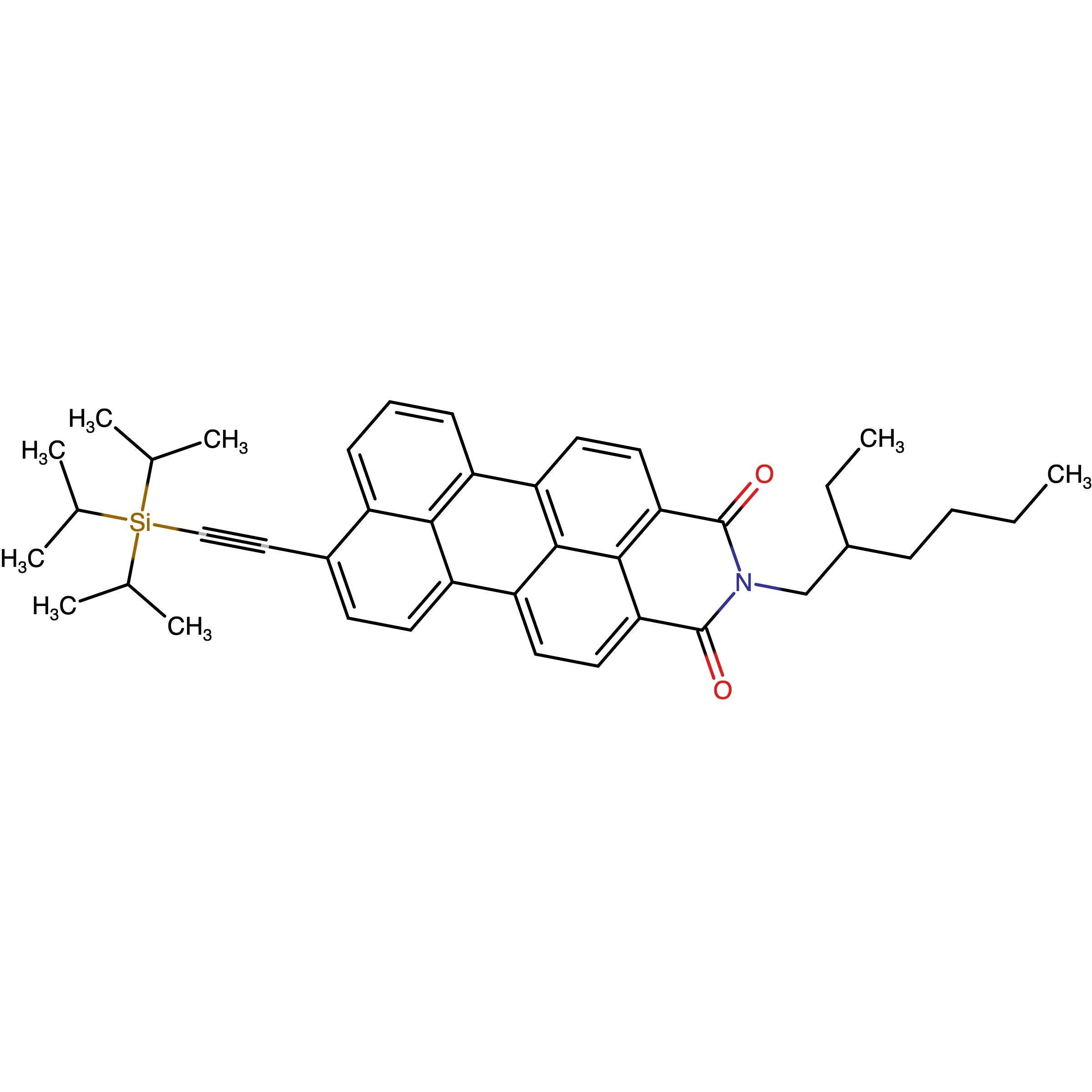 CAS RN 2108102-05-0 | 2-(2-Ethylhexyl)-8-((triisopropylsilyl)ethynyl)-1H-benzo[10,5]anthra[2,1,9-def]isoquinoline-1,3(2H)-dione