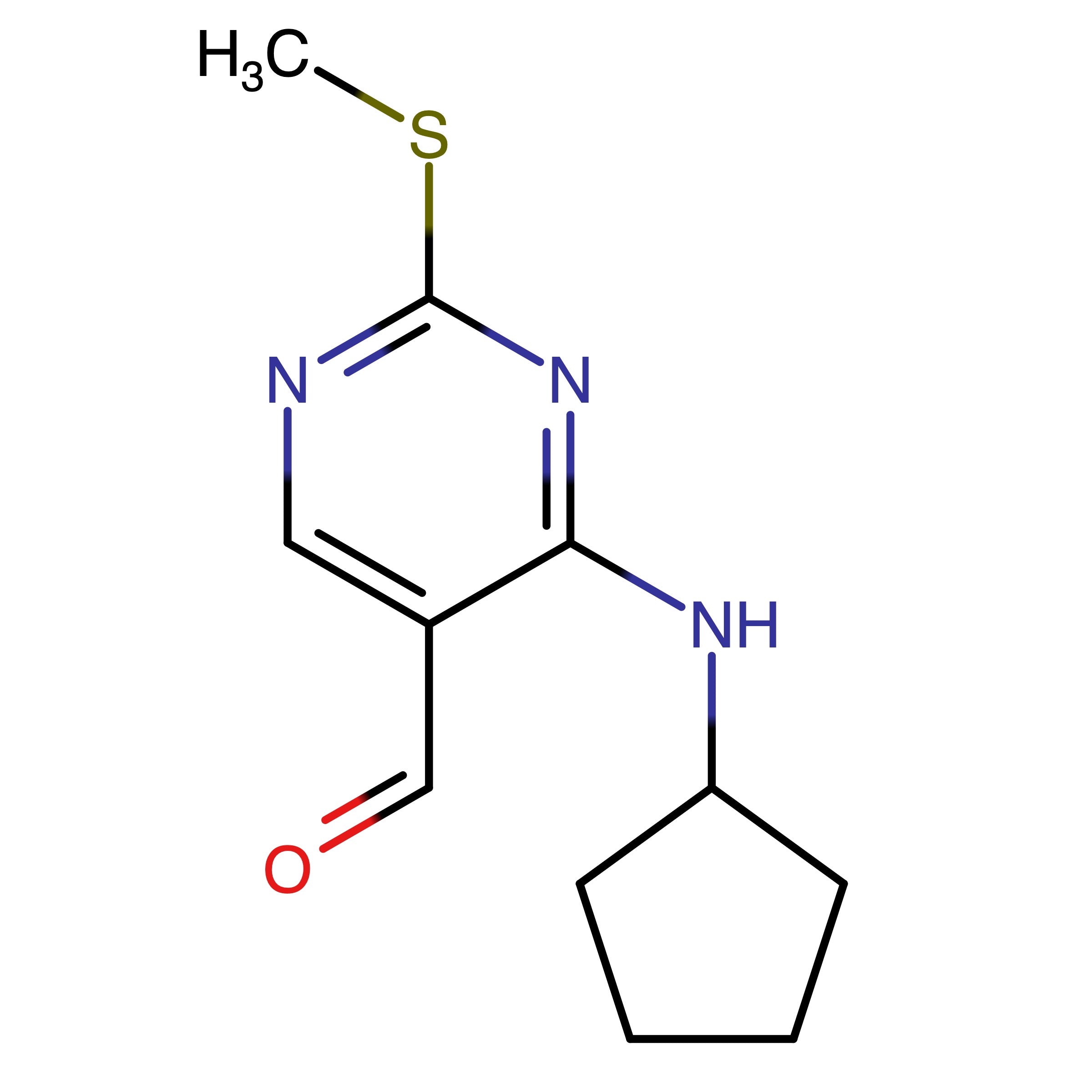 CAS RN 211245-64-6 | 4-(Cyclopentylamino)-2-(methylthio)pyrimidine-5-carbaldehyde | MFCD09833996