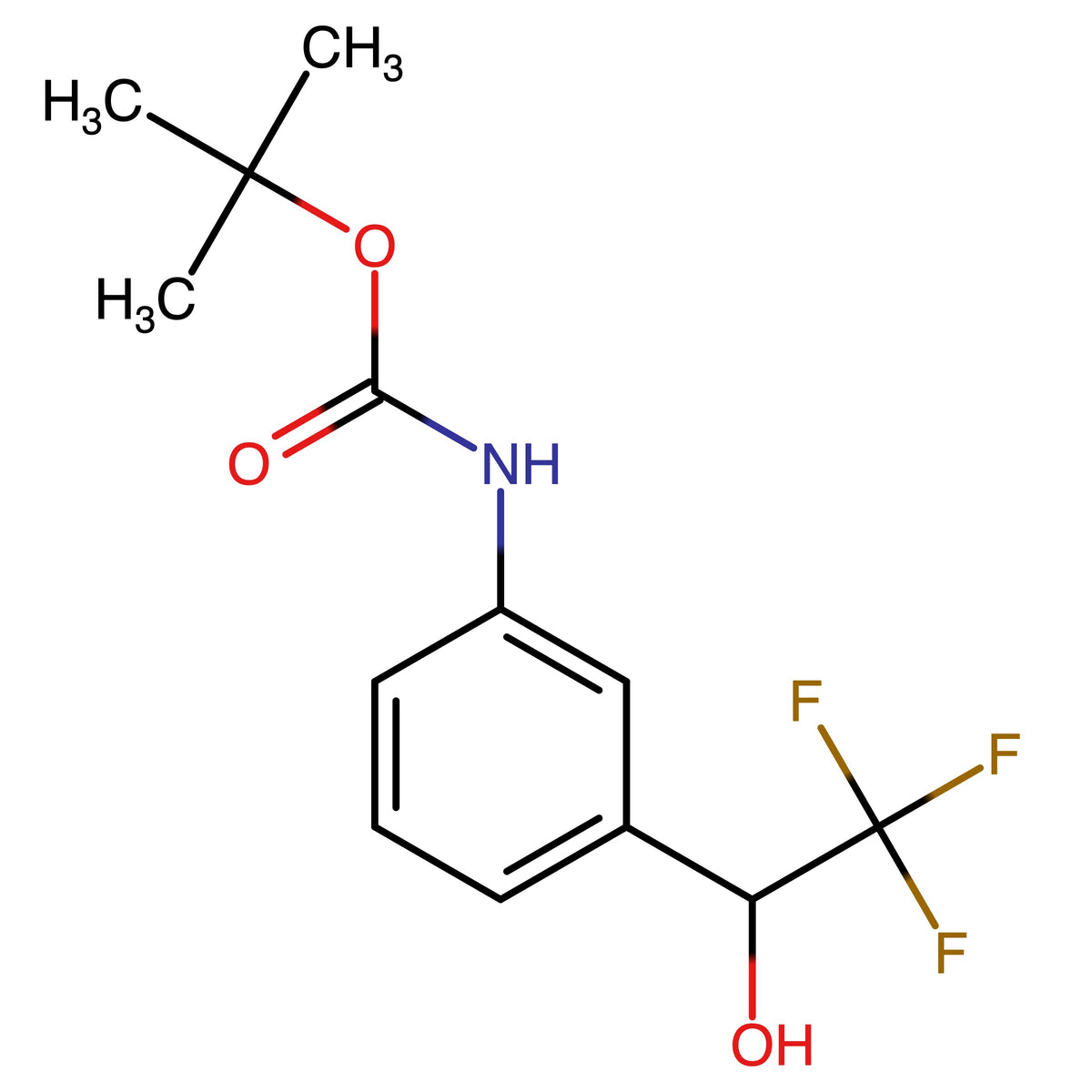 CAS RN 2126714-61-0 | tert-Butyl N-[3-(2,2,2-trifluoro-1-hydroxyethyl)phenyl]carbamate