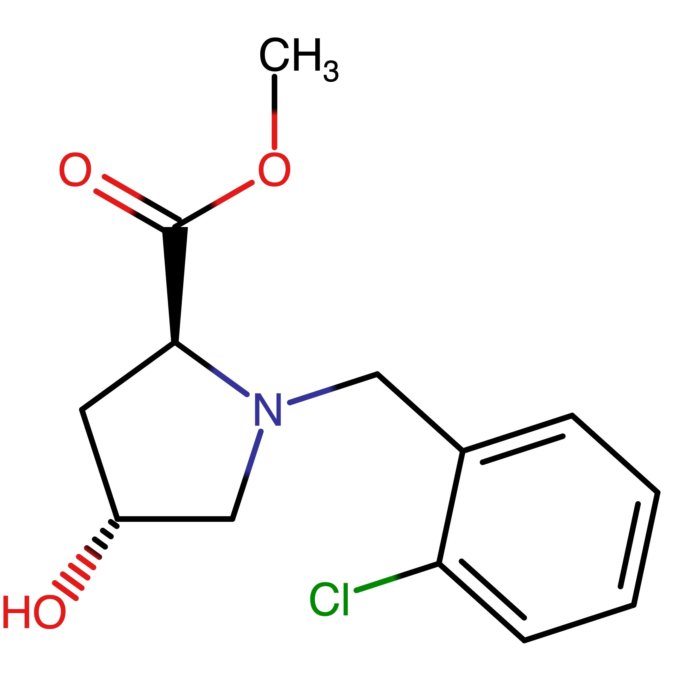 CAS RN 2126821-67-6 | Methyl (2S,4R)-1-[(2-chlorophenyl)methyl]-4-hydroxypyrrolidine-2-carboxylate