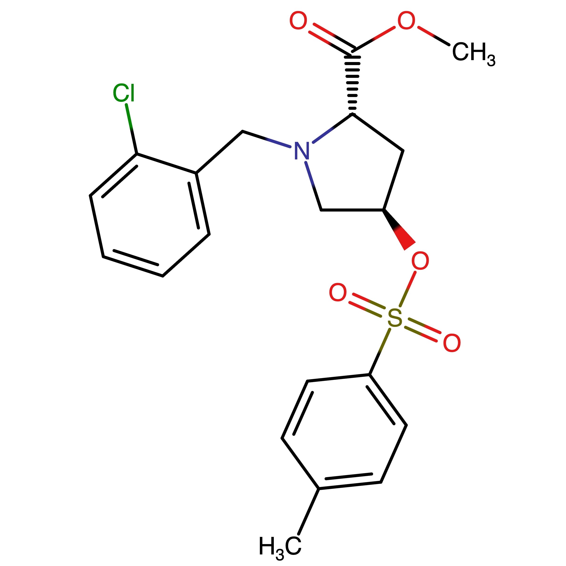 CAS RN 2126821-68-7 | Methyl (2S,4R)-1-[(2-chlorophenyl)methyl]-4-[(4-methylbenzenesulfonyl)oxy]pyrrolidine-2-carboxylate