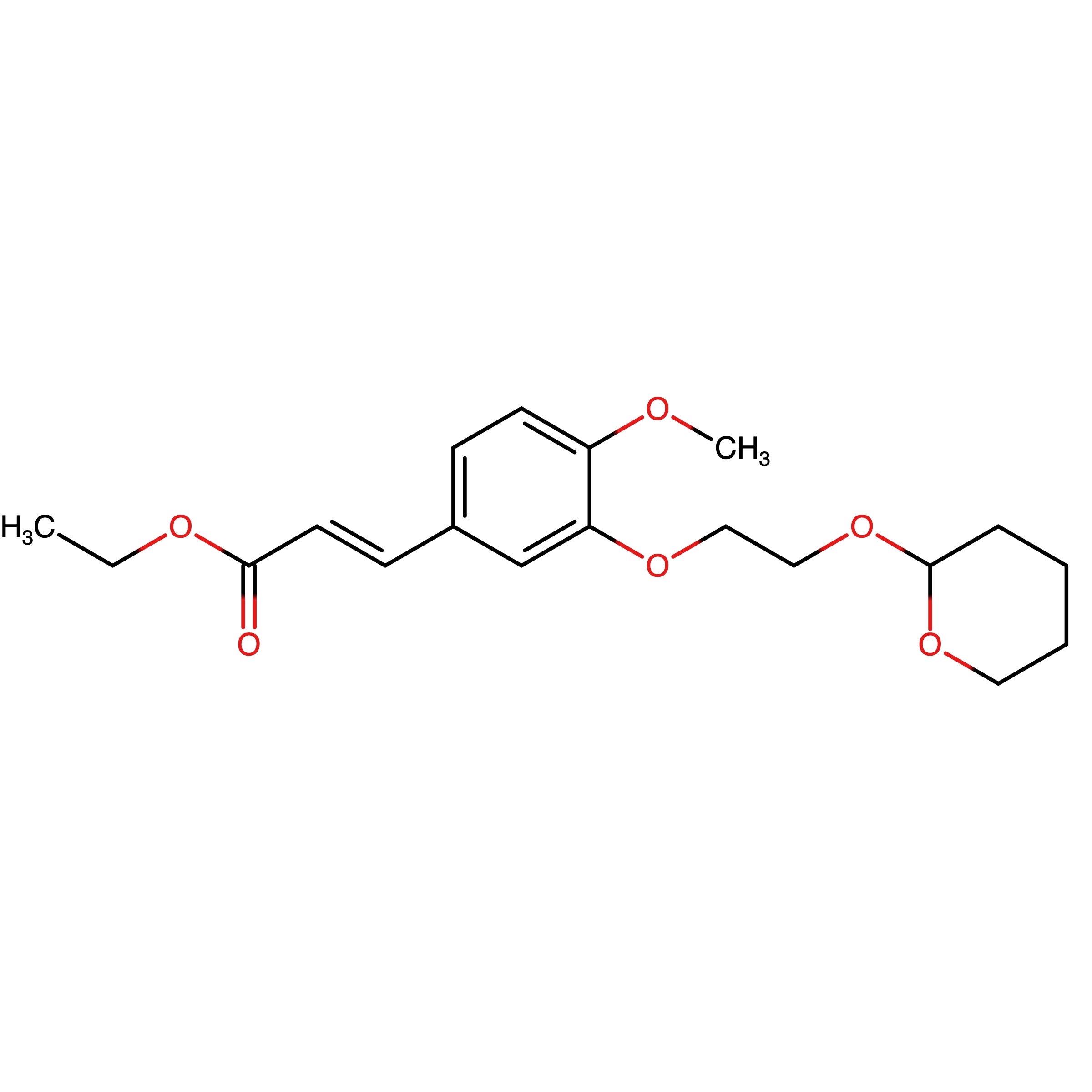 CAS RN 2128297-64-1 | Ethyl (E)-3-(4-methoxy-3-(2-((tetrahydro-2H-pyran-2-yl)oxy)ethoxy)phenyl)acrylate