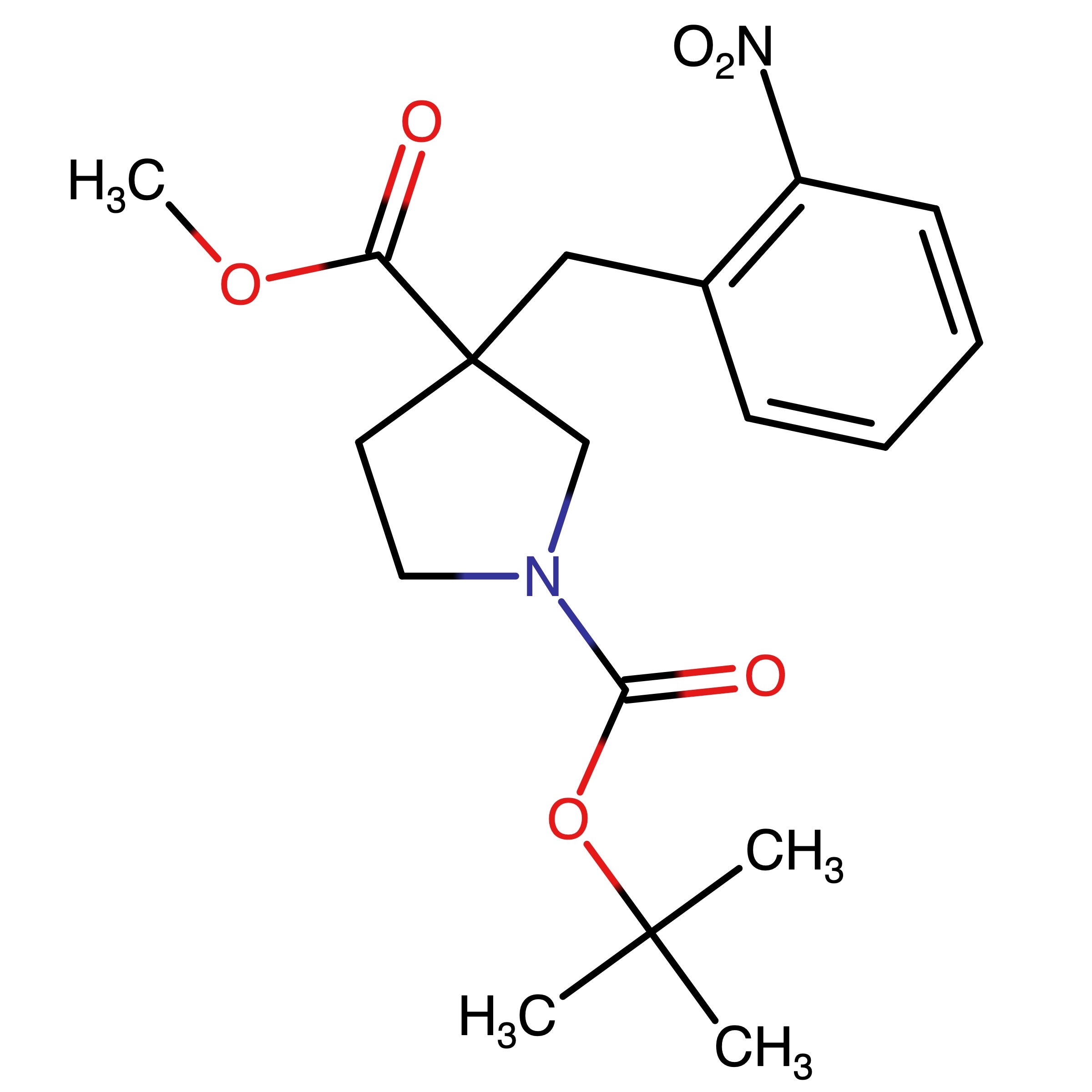 CAS RN 2131234-65-4 | 1-(tert-Butyl) 3-methyl 3-(2-nitrobenzyl)pyrrolidine-1,3-dicarboxylate