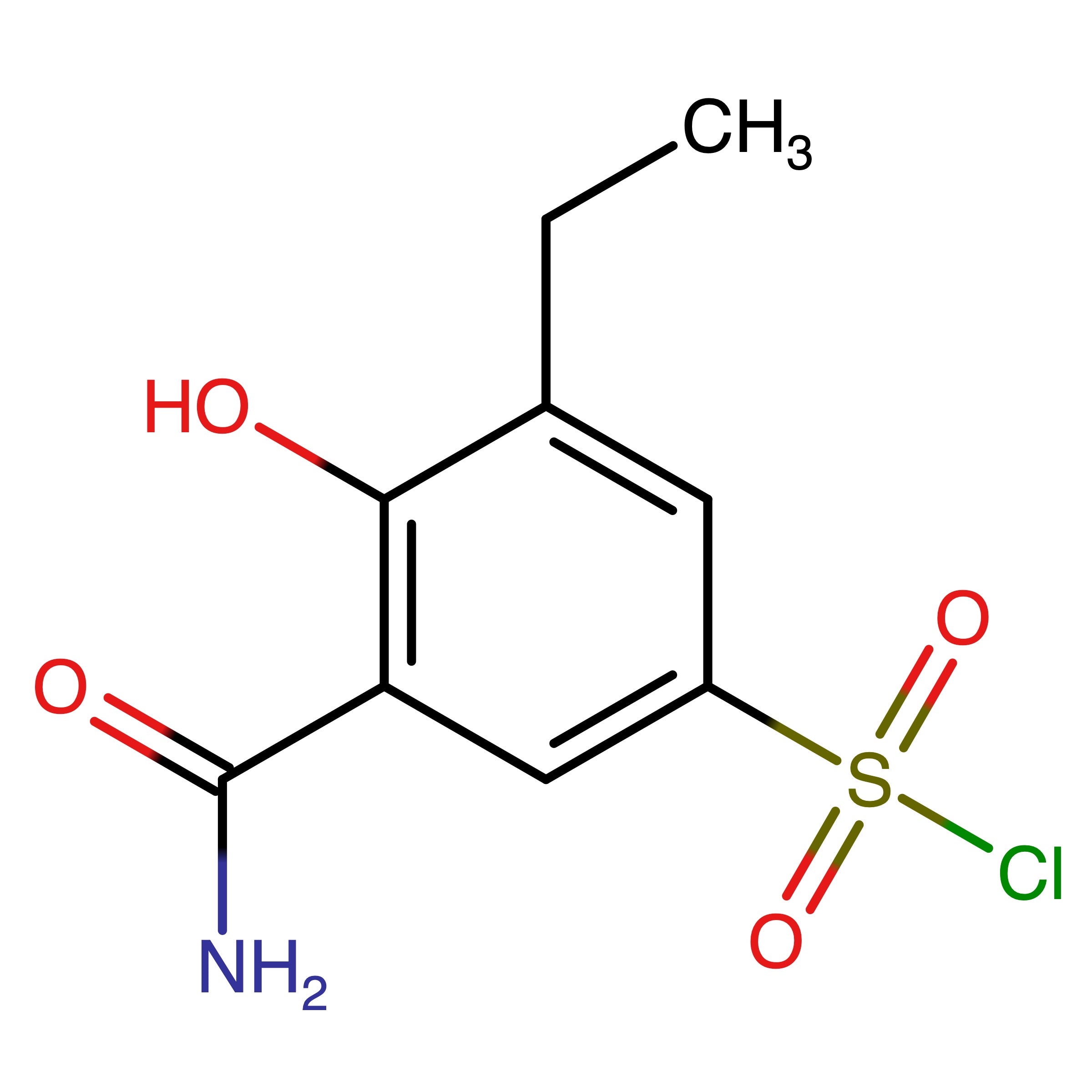 CAS RN 2132397-65-8 | 3-Carbamoyl-5-ethyl-4-hydroxybenzene-1-sulfonyl chloride