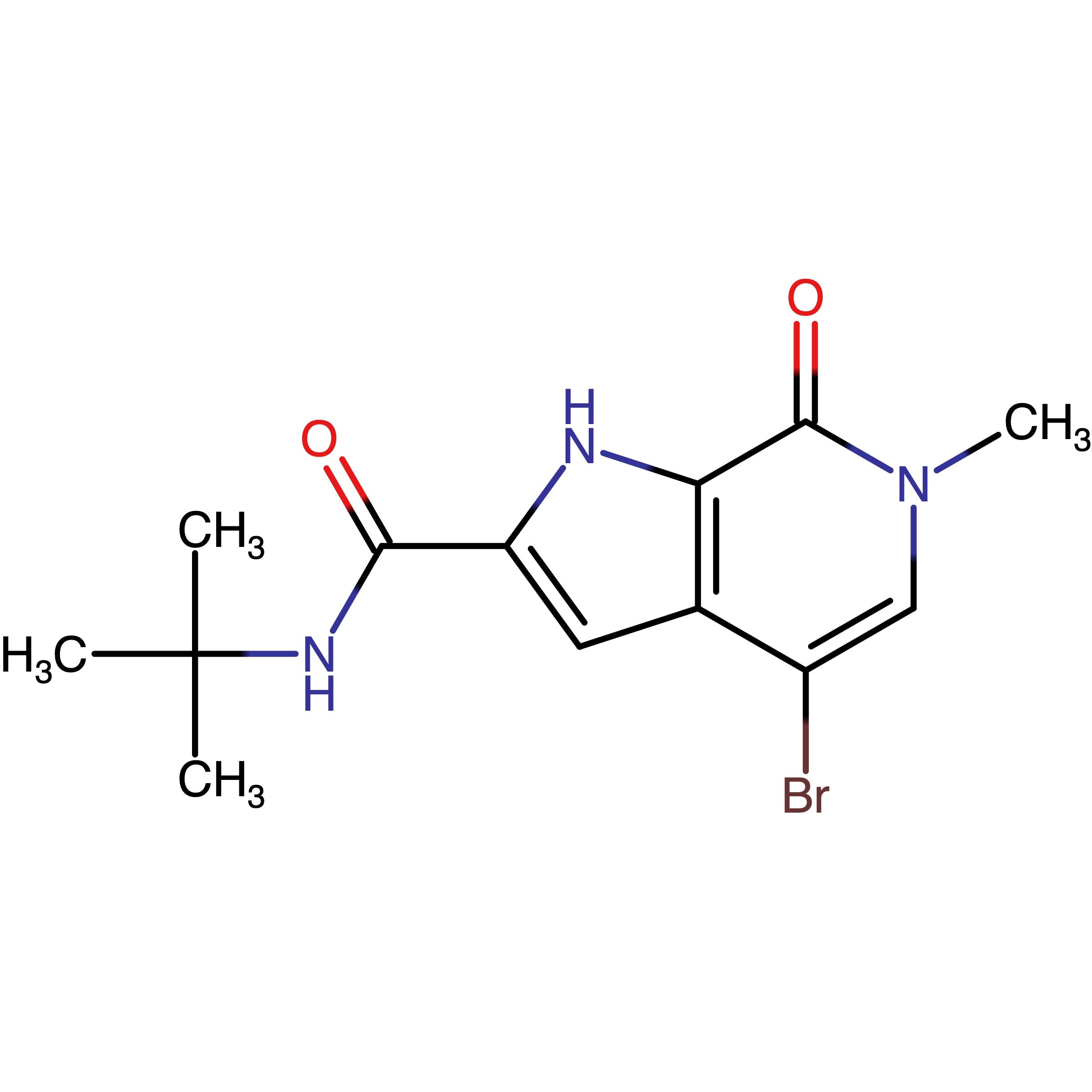 CAS RN 2138863-24-6 | 4-Bromo-N-(1,1-dimethylethyl)-6,7-dihydro-6-methyl-7-oxo-1H-pyrrolo[2,3-c]pyridine-2-carboxamide 