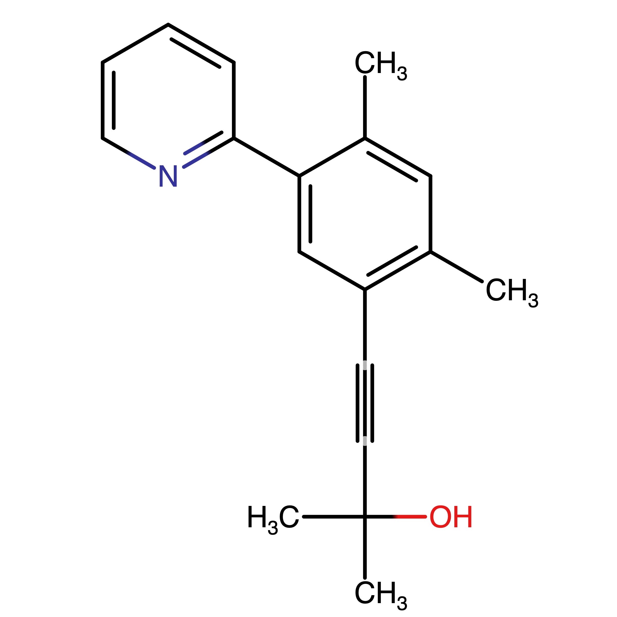 CAS RN 2159062-98-1 | 4-(2,4-Dimethyl-5-(pyridin-2-yl)phenyl)-2-methylbut-3-yn-2-ol