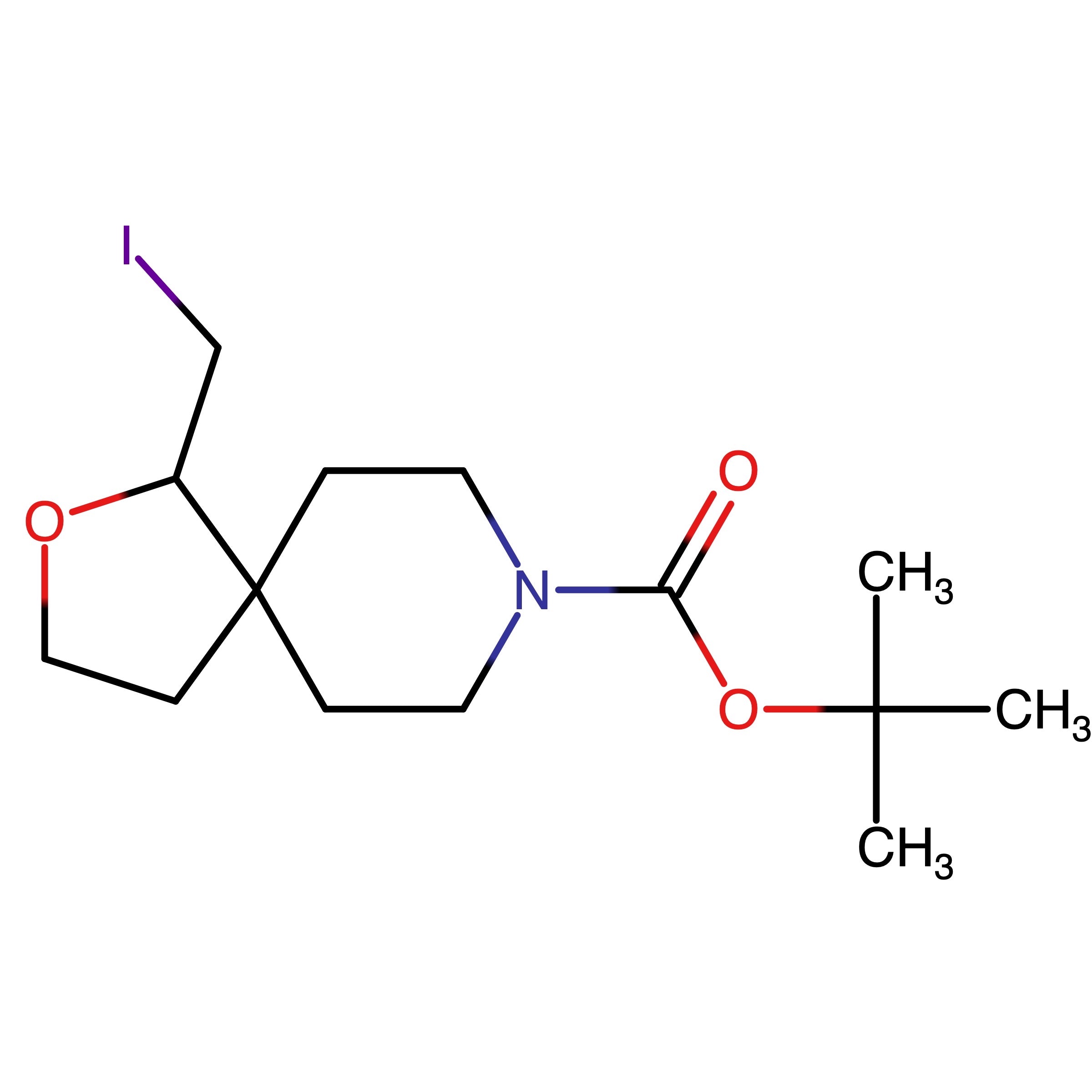 CAS RN 2172135-66-7 | tert-Butyl 1-(iodomethyl)-2-oxa-8-azaspiro[4.5]decane-8-carboxylate | MFCD31665055