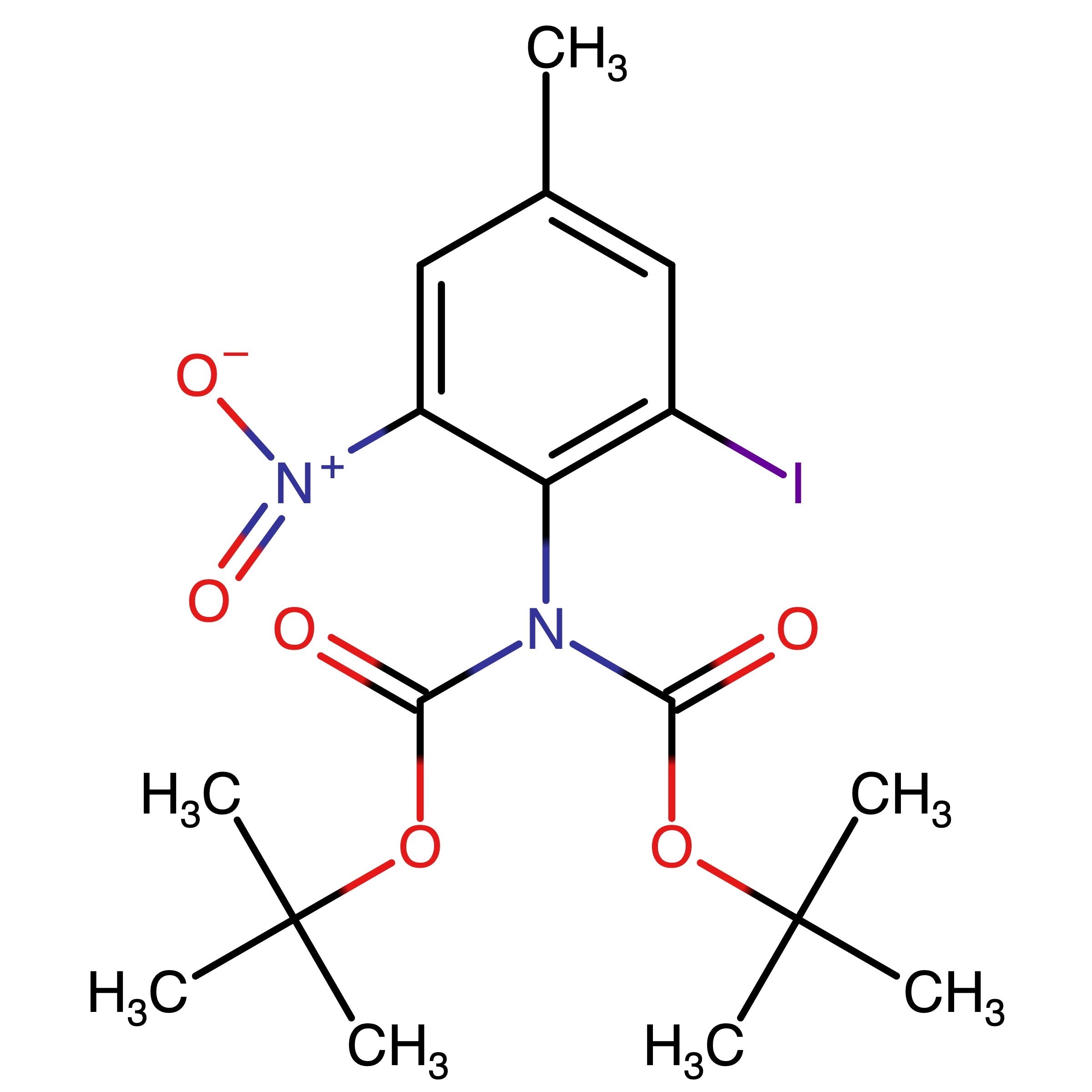 CAS RN 2173068-90-9 | Bis-tert-butyl (2-iodo-4-methyl-6-nitroaniline) bis-carbamate
