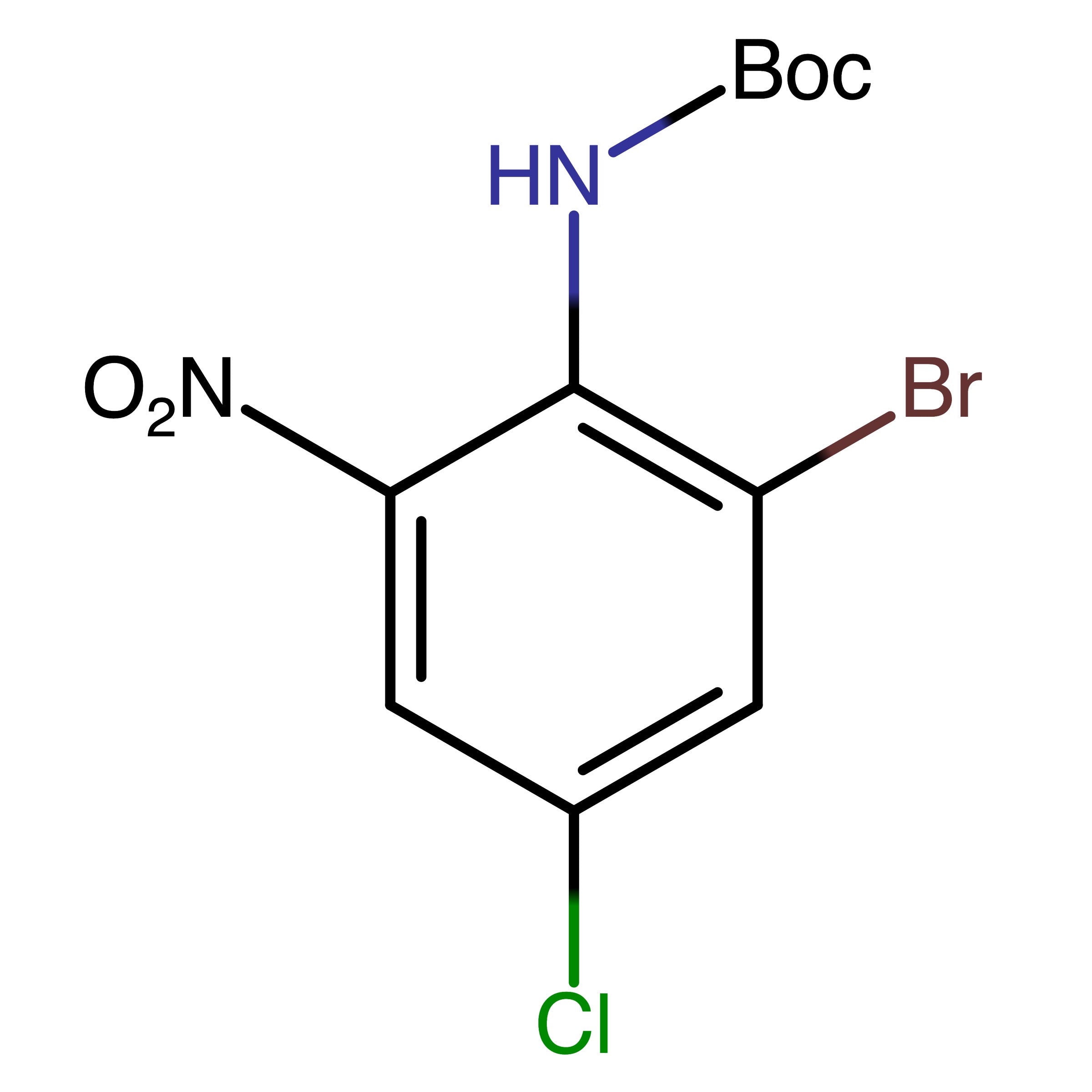 CAS RN 2173069-18-4 | tert-Butyl (2-bromo-4-chloro-6-nitrophenyl)carbamate