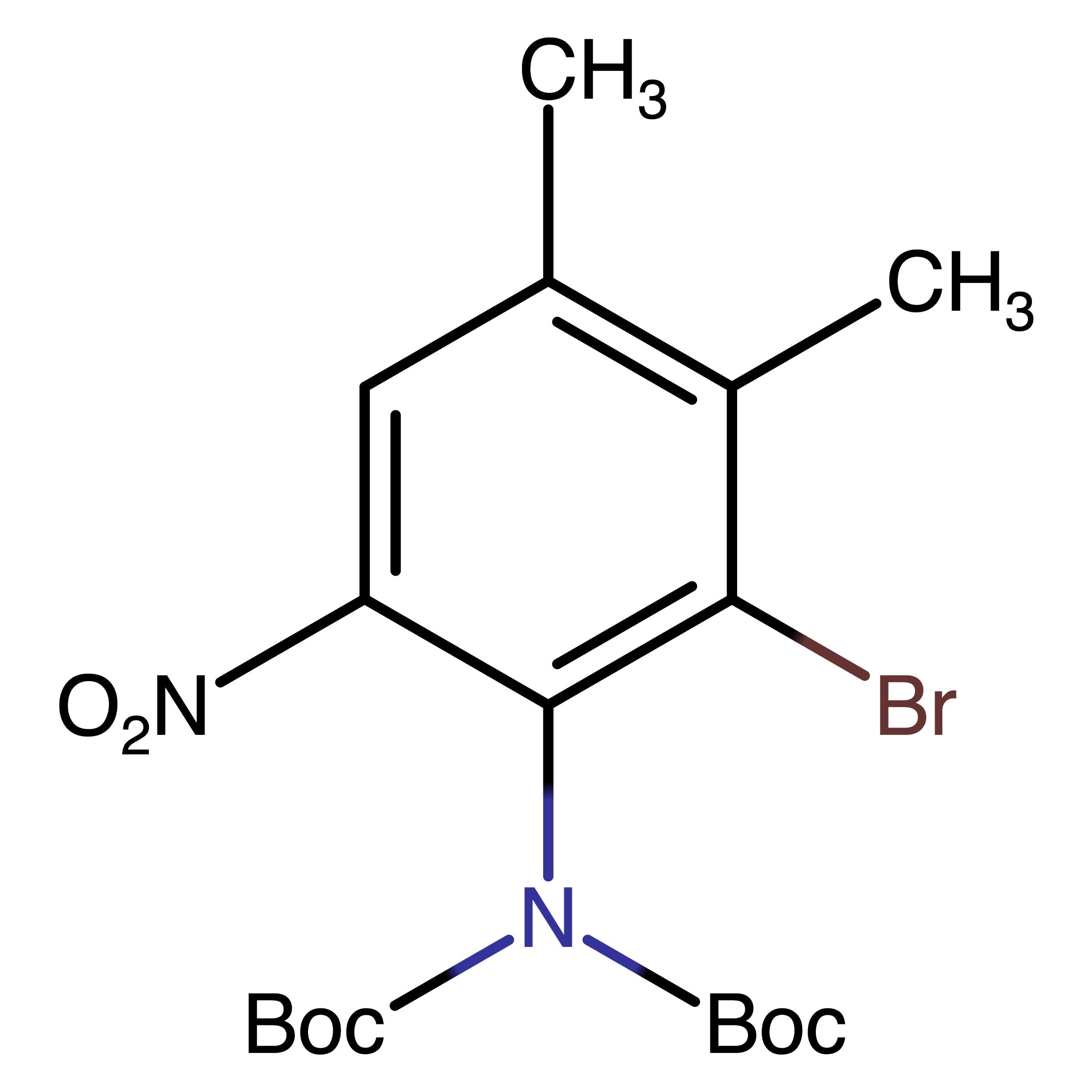 CAS RN 2173069-41-3 | N-(2-Bromo-3,4-dimethyl-6-nitrophenyl)-N-[(tert-butoxy)carbonyl]carbamate