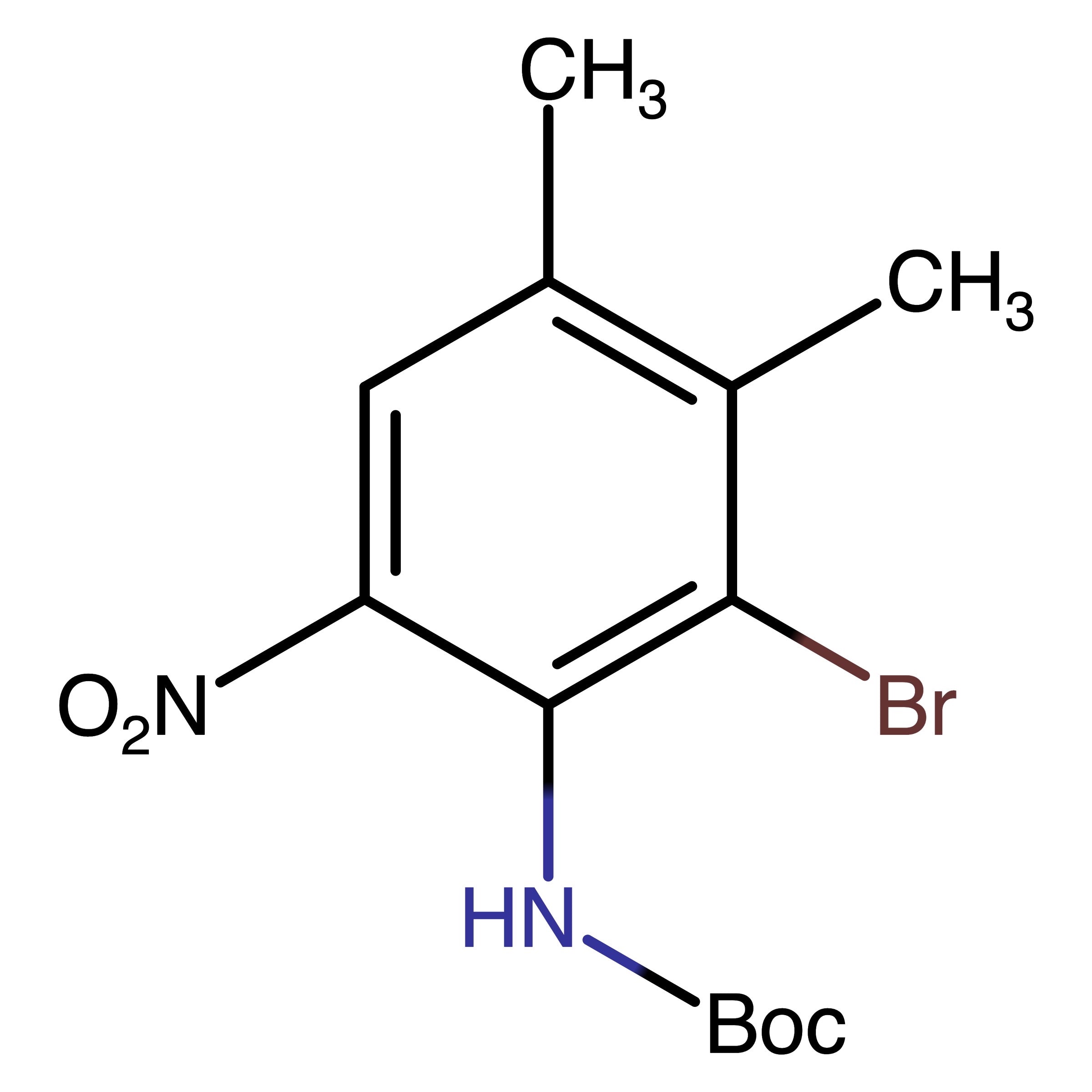 CAS RN 2173069-42-4 | tert-Butyl (2-bromo-3,4-dimethyl-6-nitrophenyl)carbamate